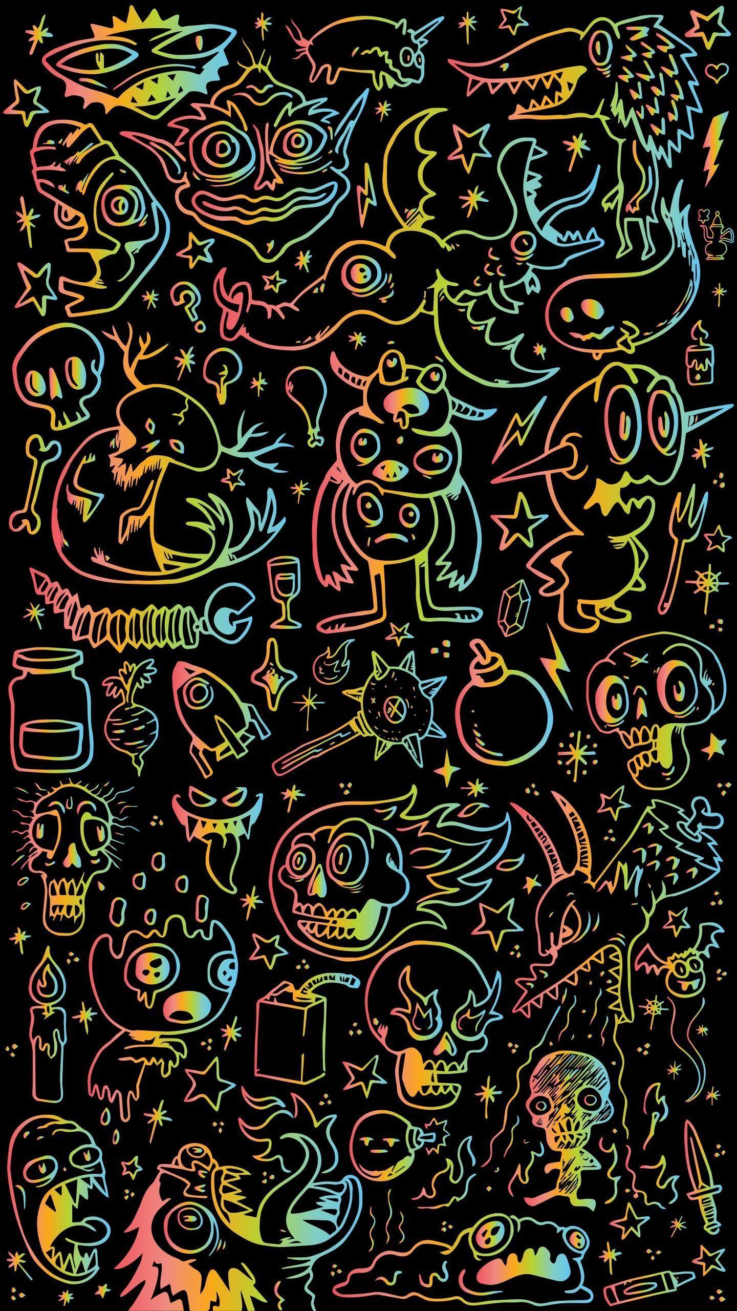 Black Doodle, Space Doodles HD phone wallpaper | Pxfuel