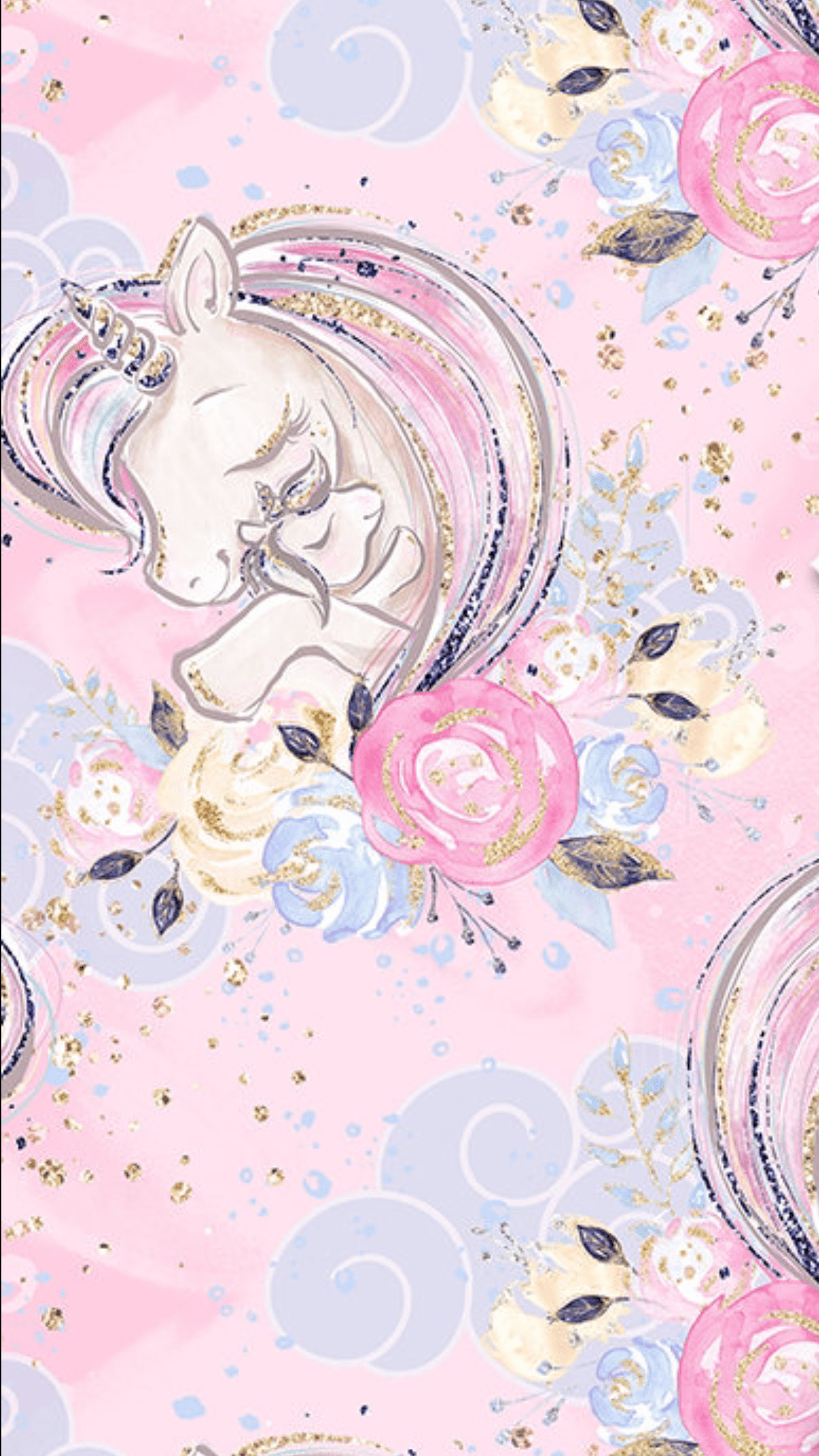 1242x2208 Baby Unicorn Wallpaper .
