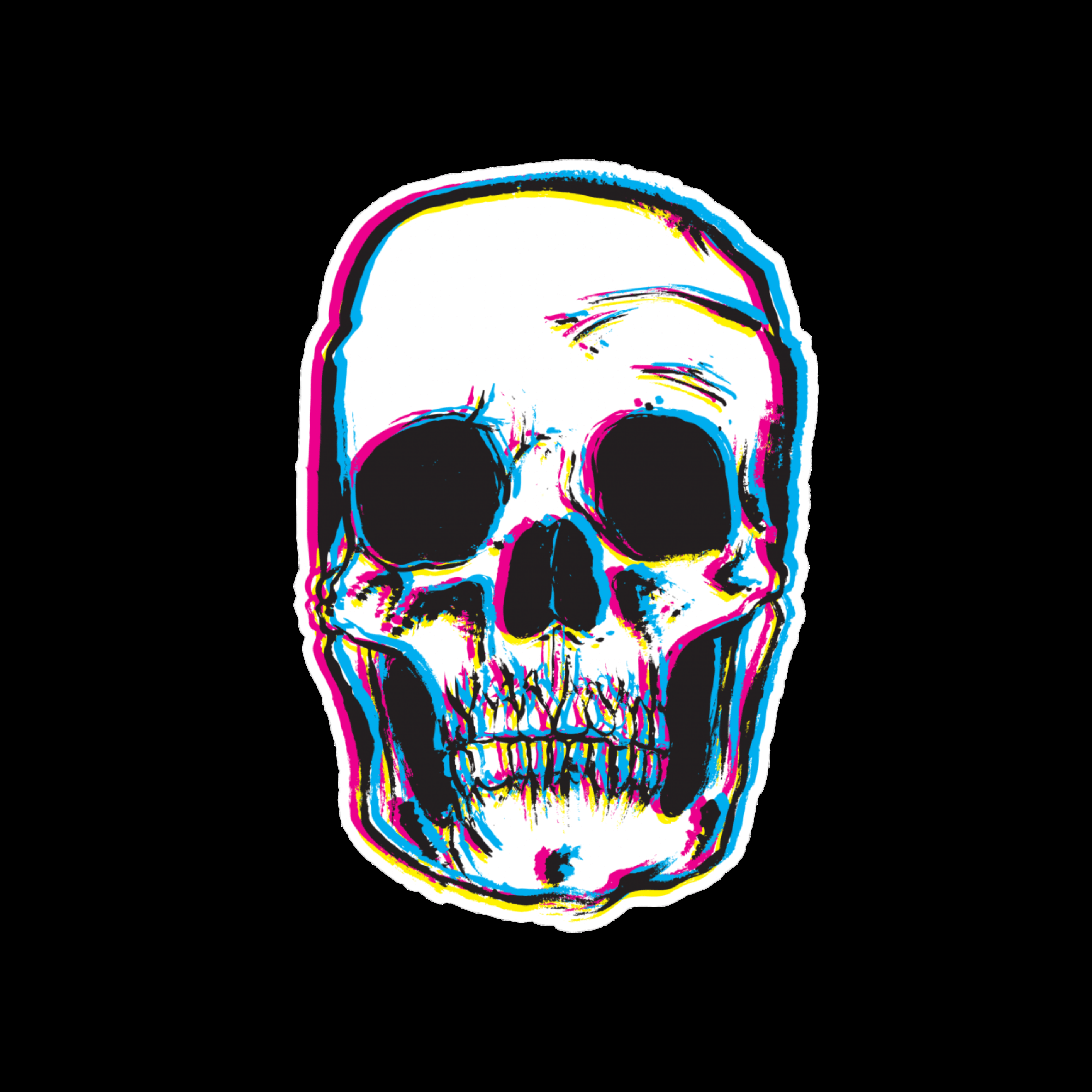 2828x2828 Aesthetic Skull Wallpaper .