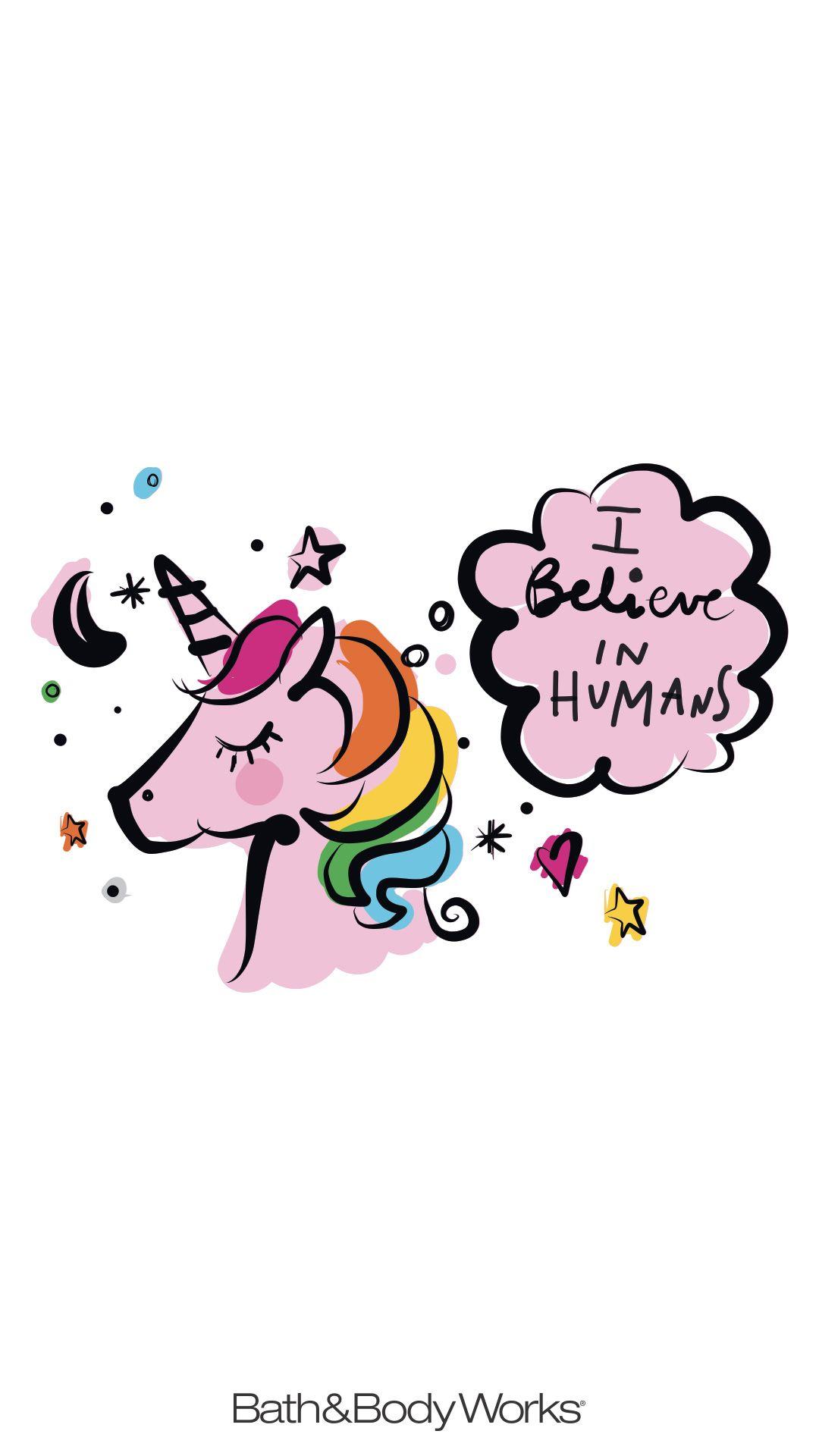 1080x1920 I Believe in Humans Unicorn iPhone Wallpaper. Pink unicorn wallpaper, Unicorn wallpaper, Unicorn wallpaper cute