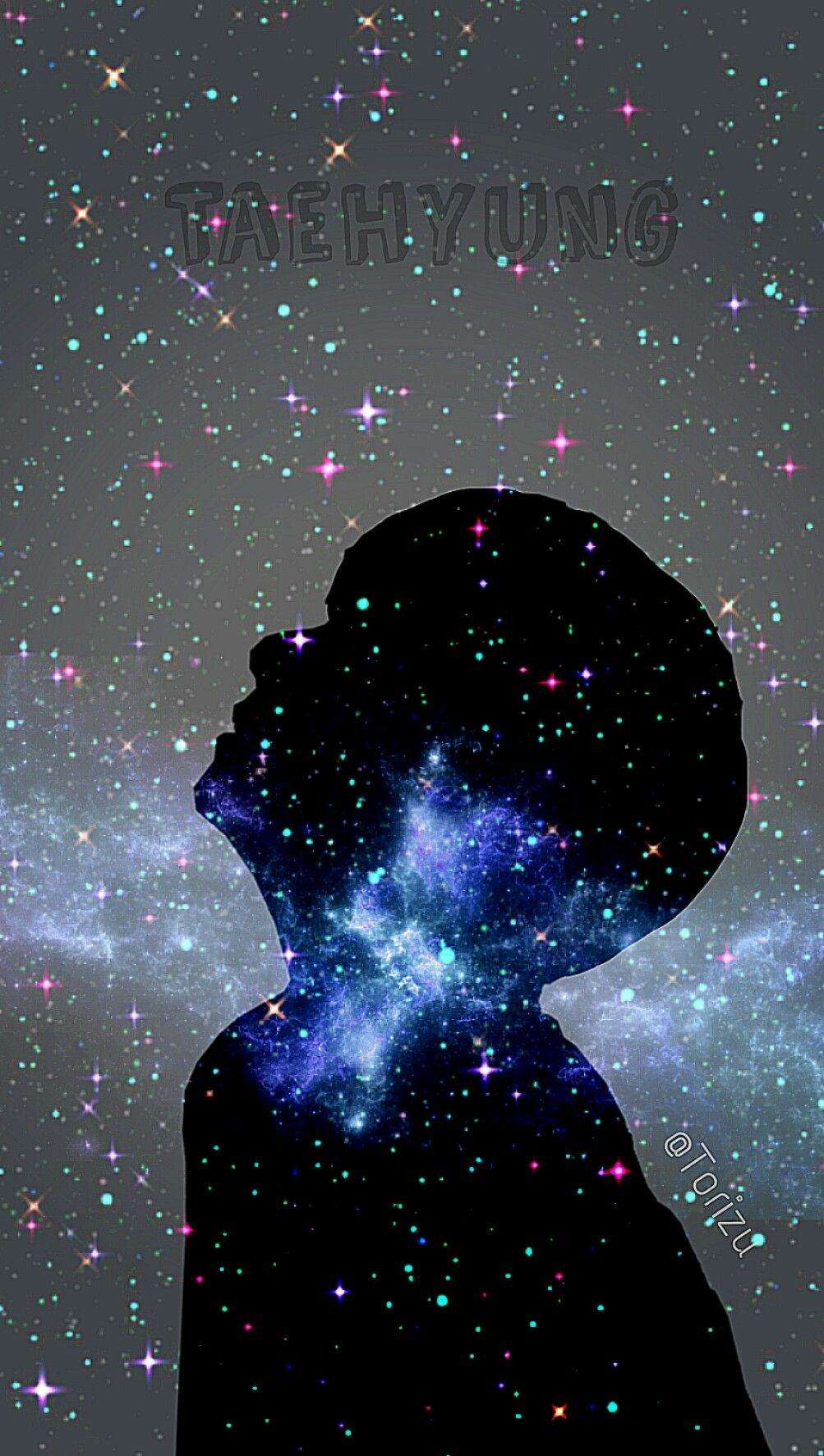 1003x1773 Galaxy Anime Blue Wallpaper