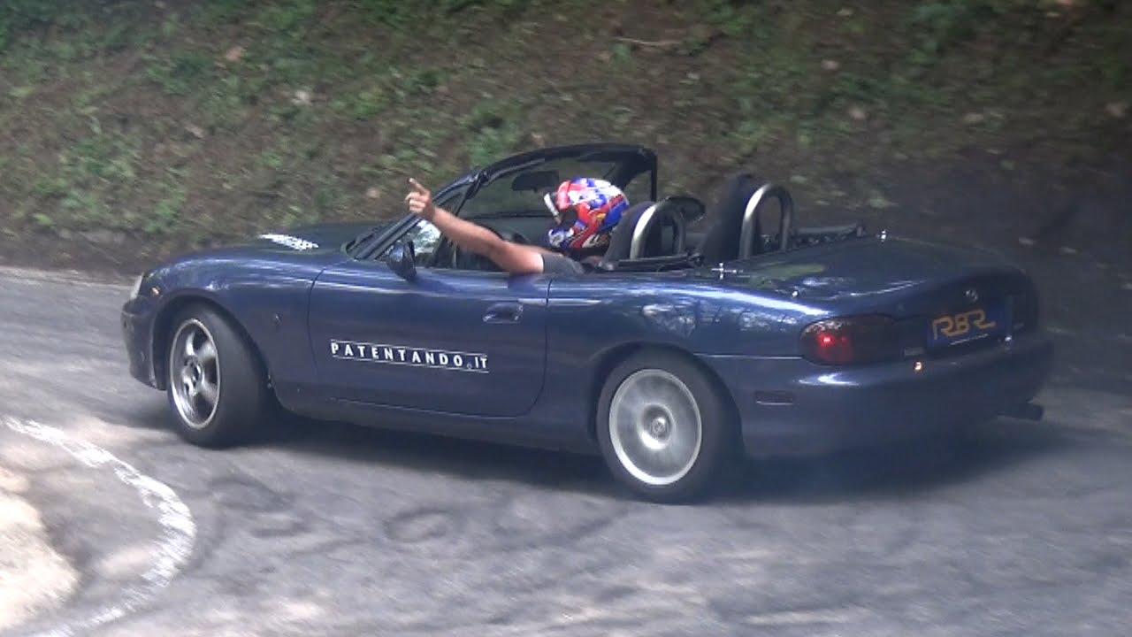 1280x720 2x CRAZY Mazda MX 5 Miata NB Hillclimb Mountain Touge Drift! ドリフト 峠