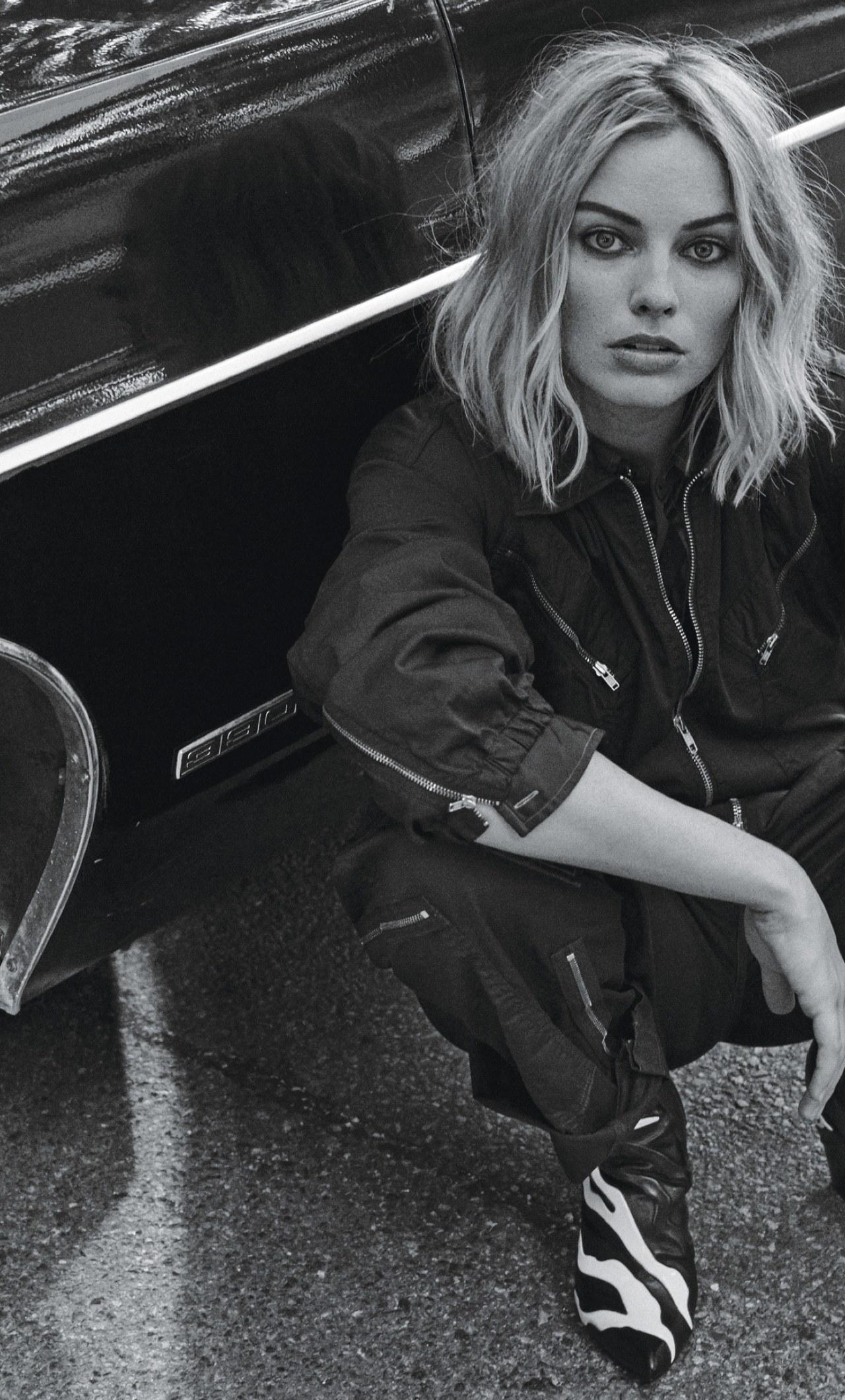 1280x2120 Margot Robbie Monochrome 2017 iPhone 6 plus Wallpaper, HD Celebrities 4K Wallpaper, Image, Photo and Background