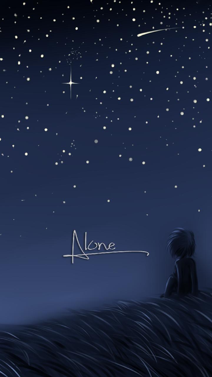 720x1280 Alone Anime Wallpaper