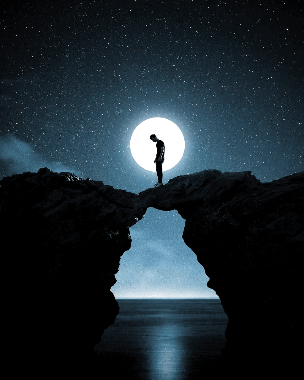 1024x1280 Fondo de pantalla gif. Alone art, Moonlight photography, Beautiful wallpaper background