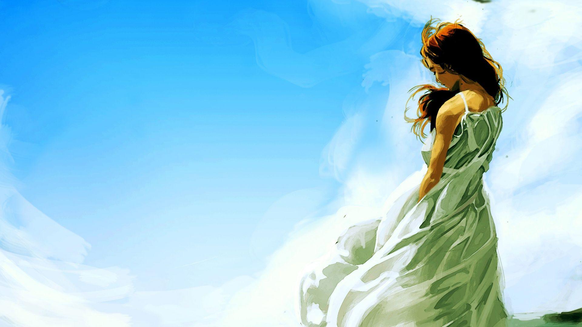 1920x1080 Artistic Girl Wallpaper