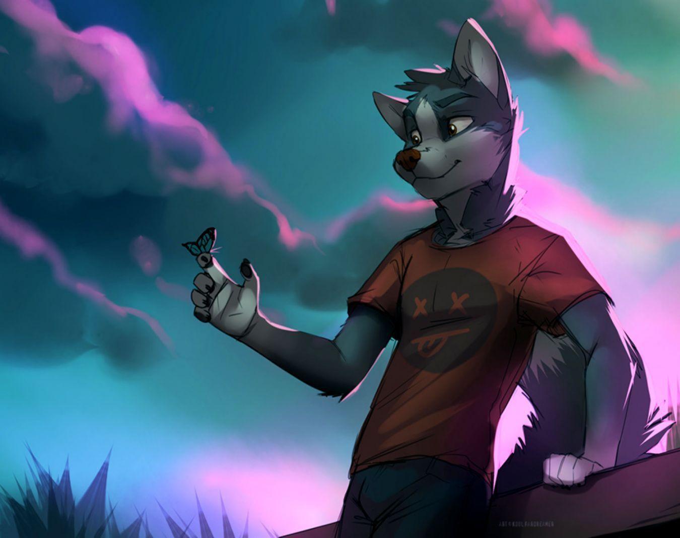 1350x1068 Protogen Furry Computer Wallpaper .