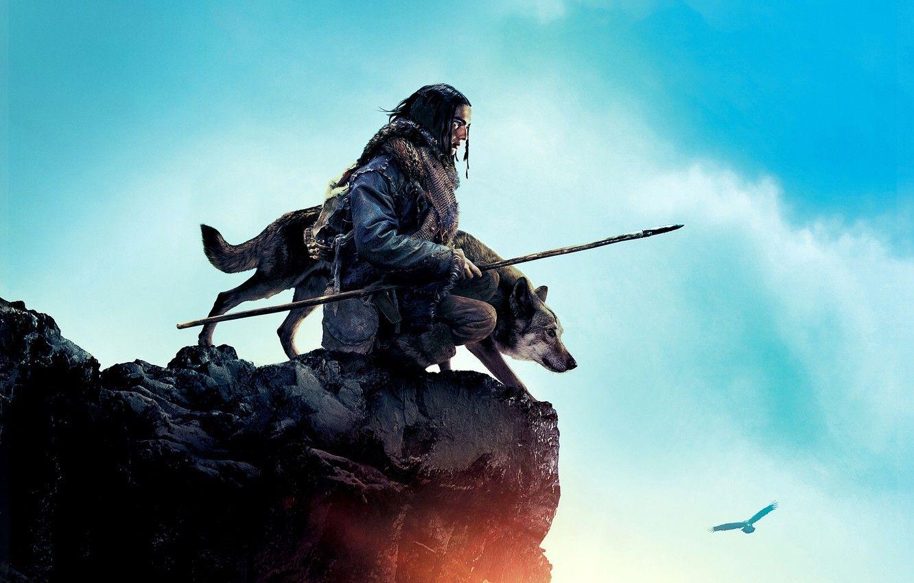 1332x850 Wallpaper The Sky, Clouds, Rock, Bird, Wolf, Warrior, Eagle, Adventure, Poster, Spear, Hunter, Alpha, Alpha, Kodi Smit McPhee, Kodi Smith McPhee Image For Desktop, Section фильмы