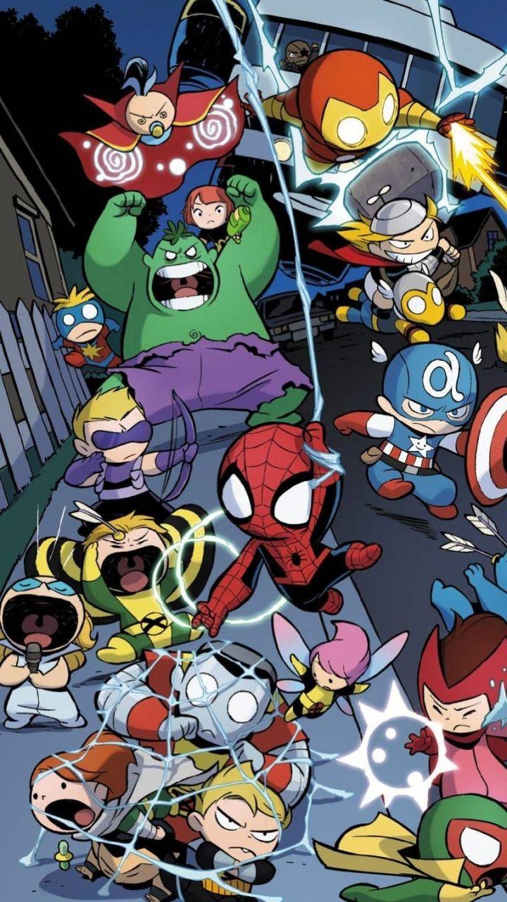 720x1280 Baby Avengers Wallpaper