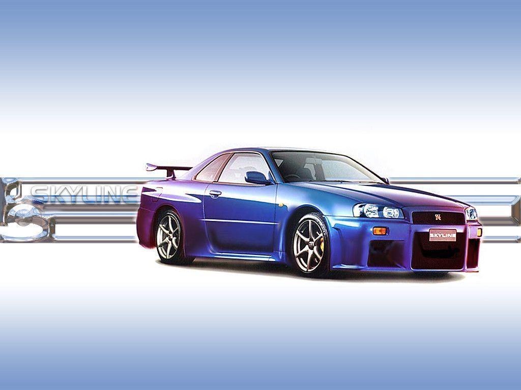 1024x768 Skyline Car Wallpaper