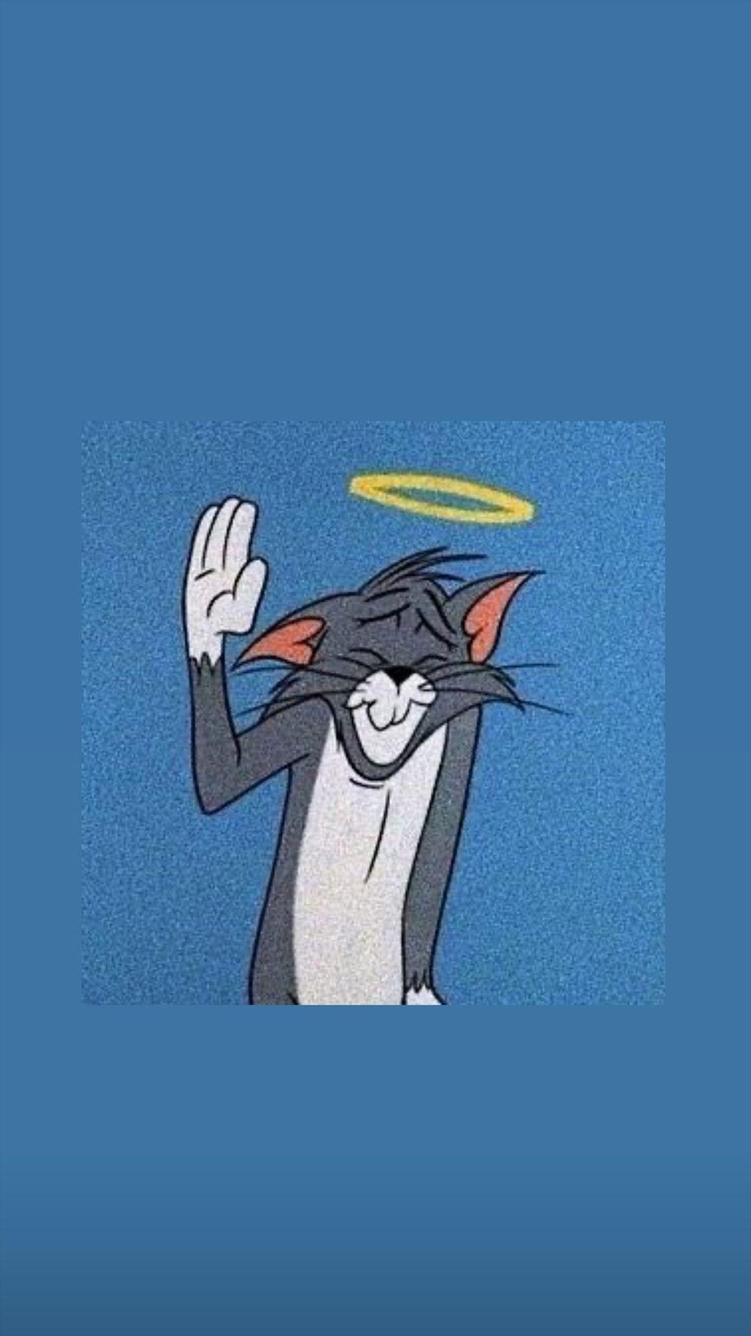 1080x1920 Tom and Jerry, Happy, Angel, Cartoon, Story #tom and jerry love cartoon Angel Tom. Vintage cartoon, Tom and jerry wallpaper, Tom cartoon