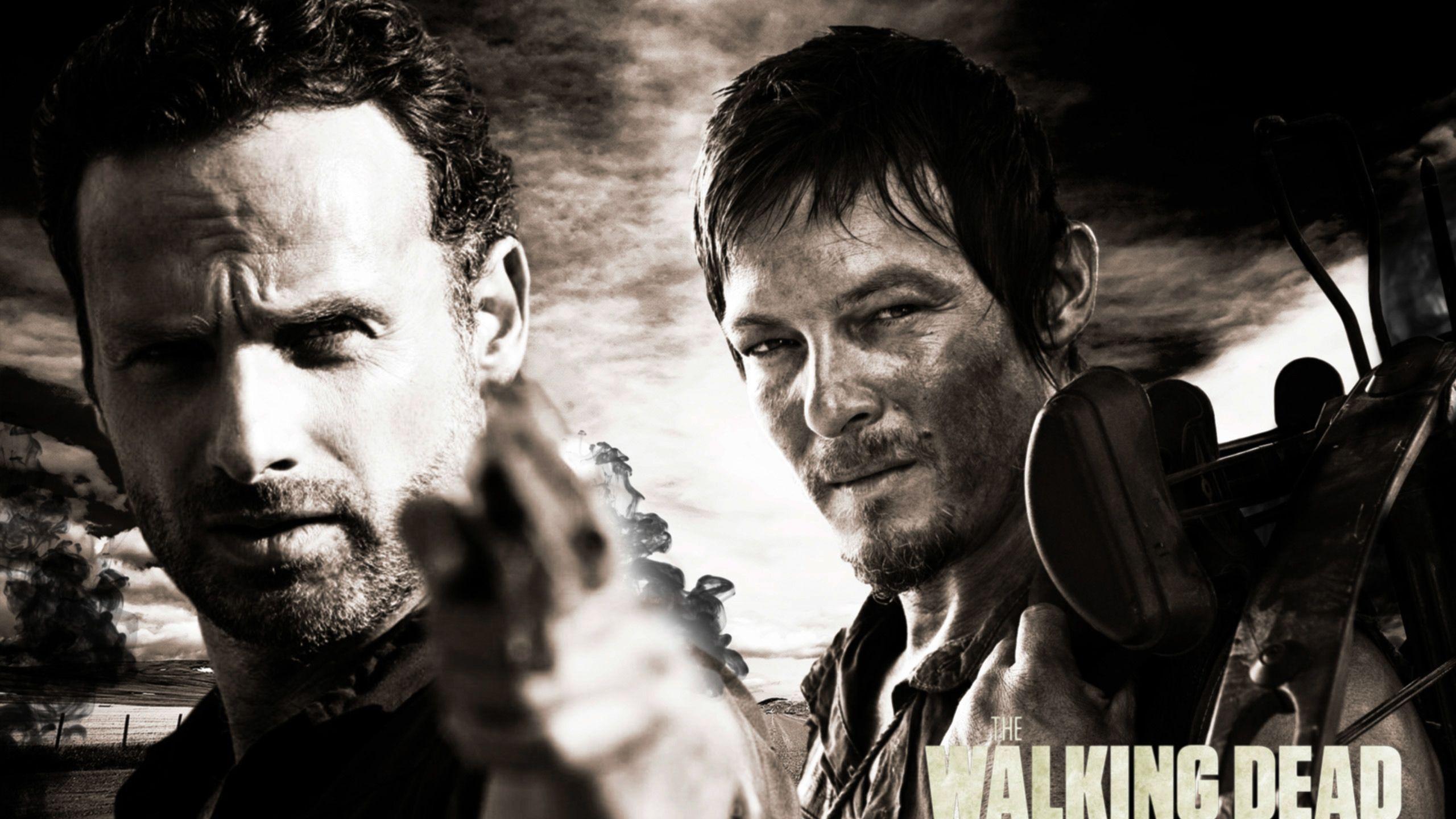 2560x1440 Rick and Daryl The Walking Dead HD Wallpaper