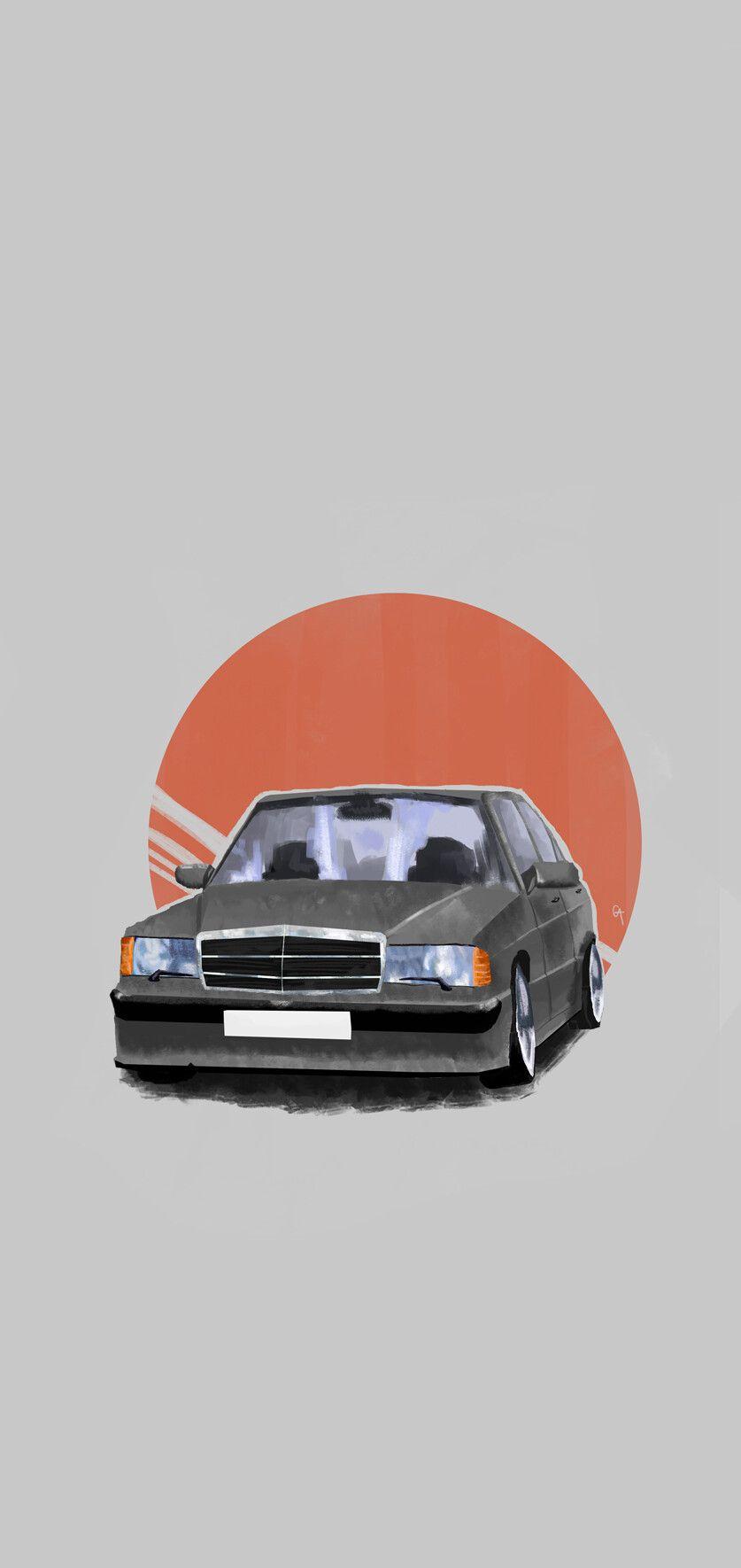837x1770 Artstation Mercedes Benz W124 Georgi Aleksandrov Benz W124 iPhone