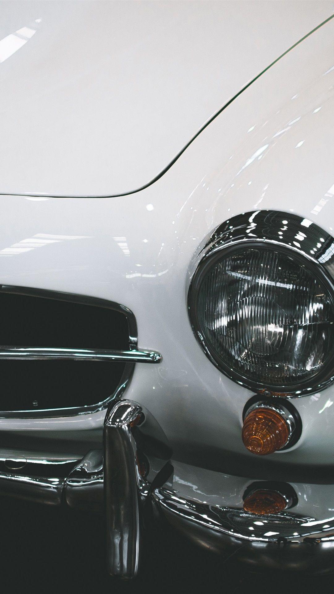 1080x1920 White Mercedes Benz Car, Front View, Lights 1080x1920 IPhone 8 7 6 6S Plus Wallpaper, Background, Picture, Image