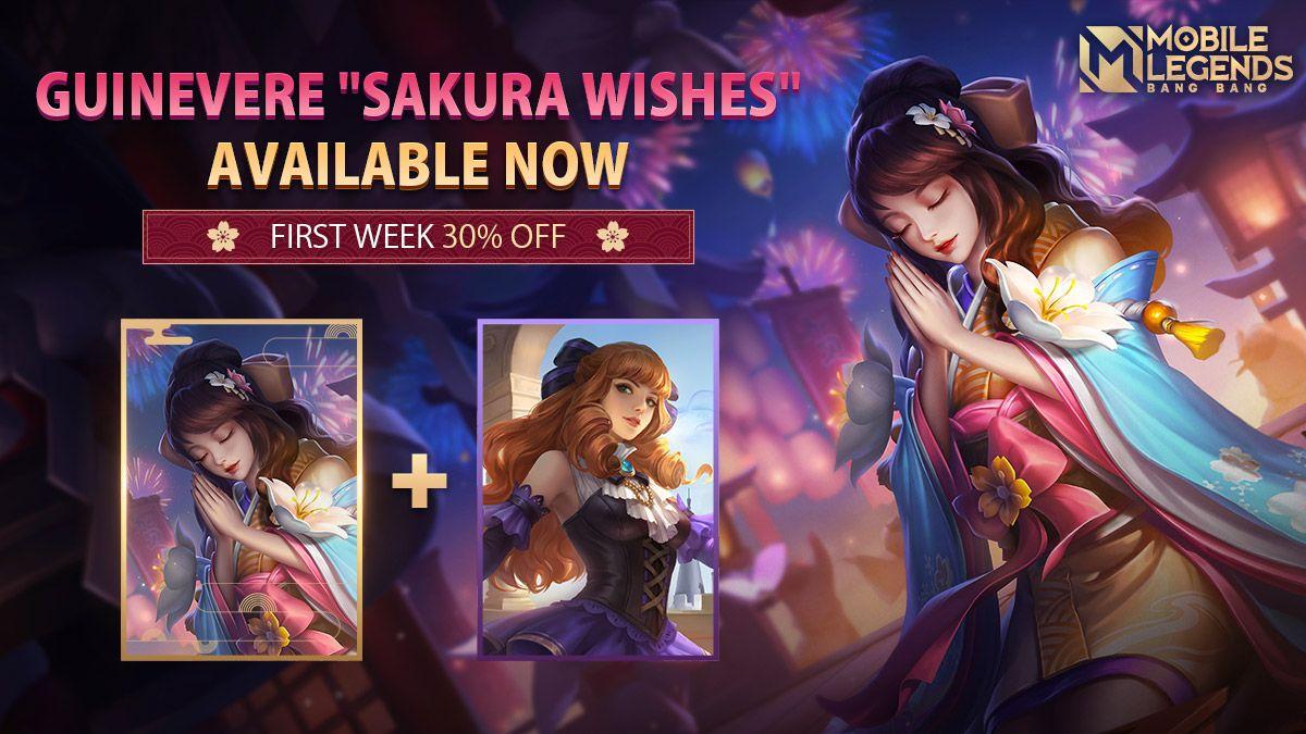 1200x675 Mobile Legends: Bang Bang Sakura Wishes Is Available Now With A Launch Week 30% OFF Offer. Try This Kimono Style Skin Now! #MobileLegendsBangBang #MLBBNewSkin
