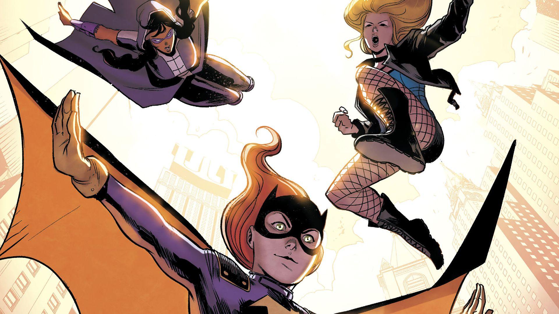 1920x1080 Batgirl Birds Of Prey Dc Comics Black Canary Black Hair Blonde Boots Cape Dc Comics Fishnet Glove Ho Wallpaper:1920x1080