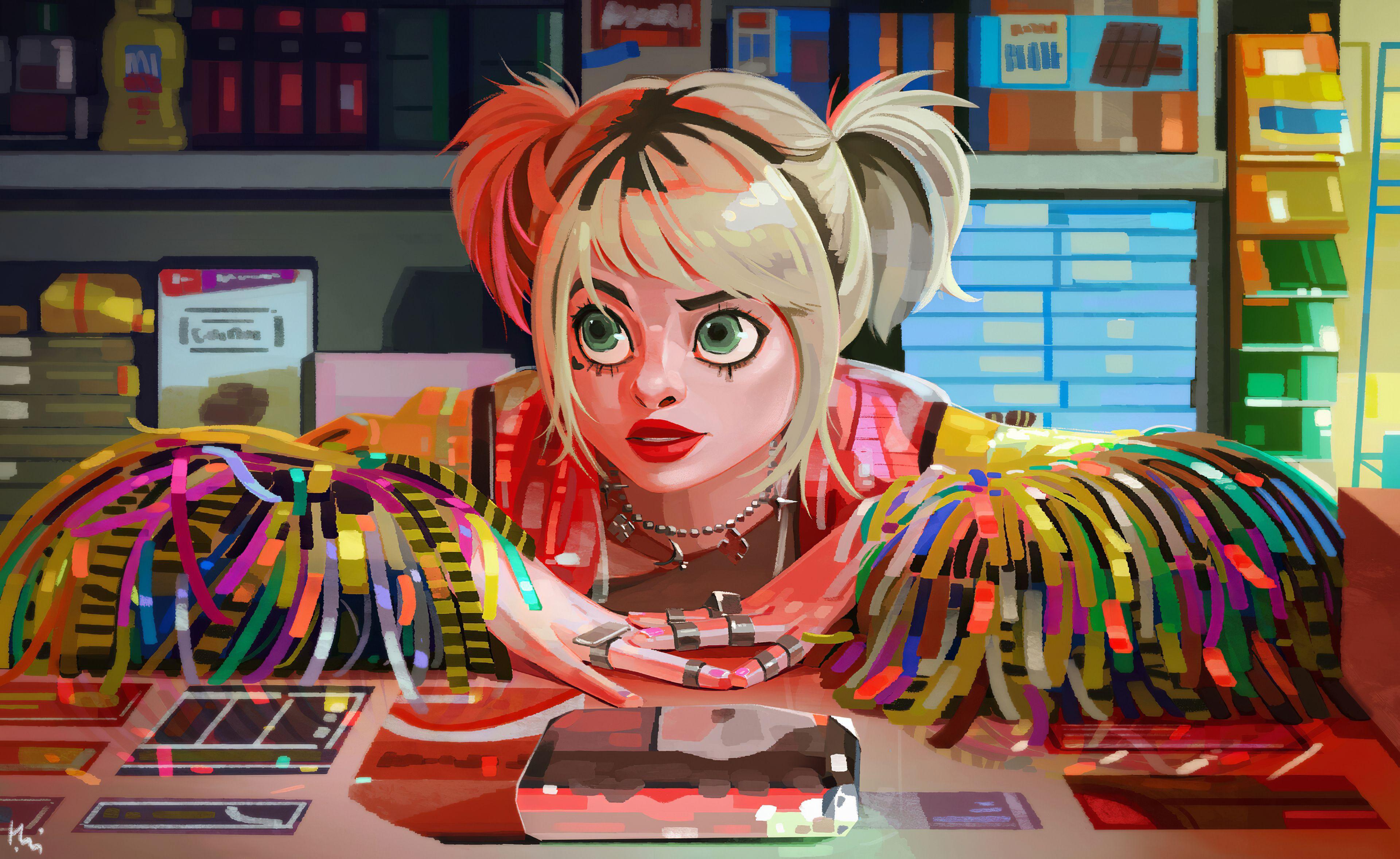 3840x2358 Harley Quinn in Birds of Prey Fanart Wallpaper 4k Ultra HD