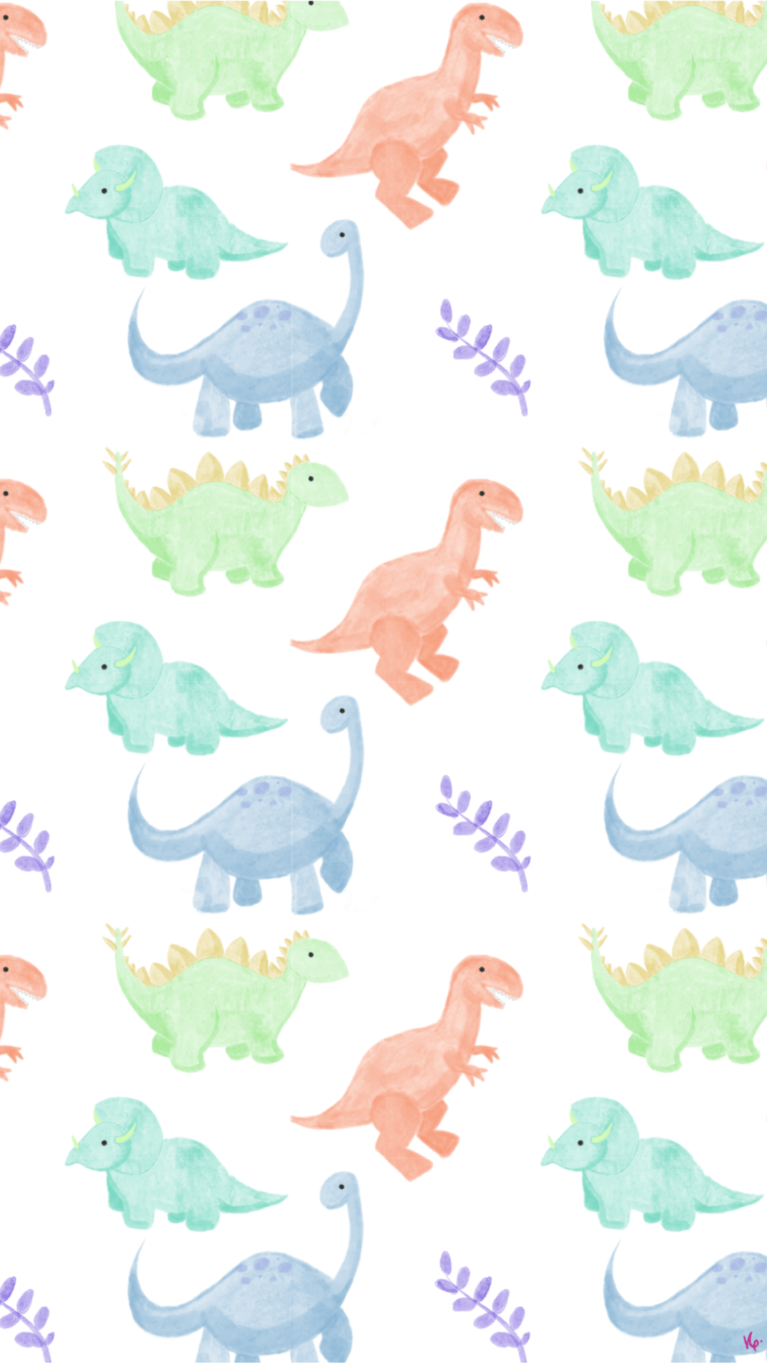 1080x1920 Cute Dinosaur Wallpaper Blue .