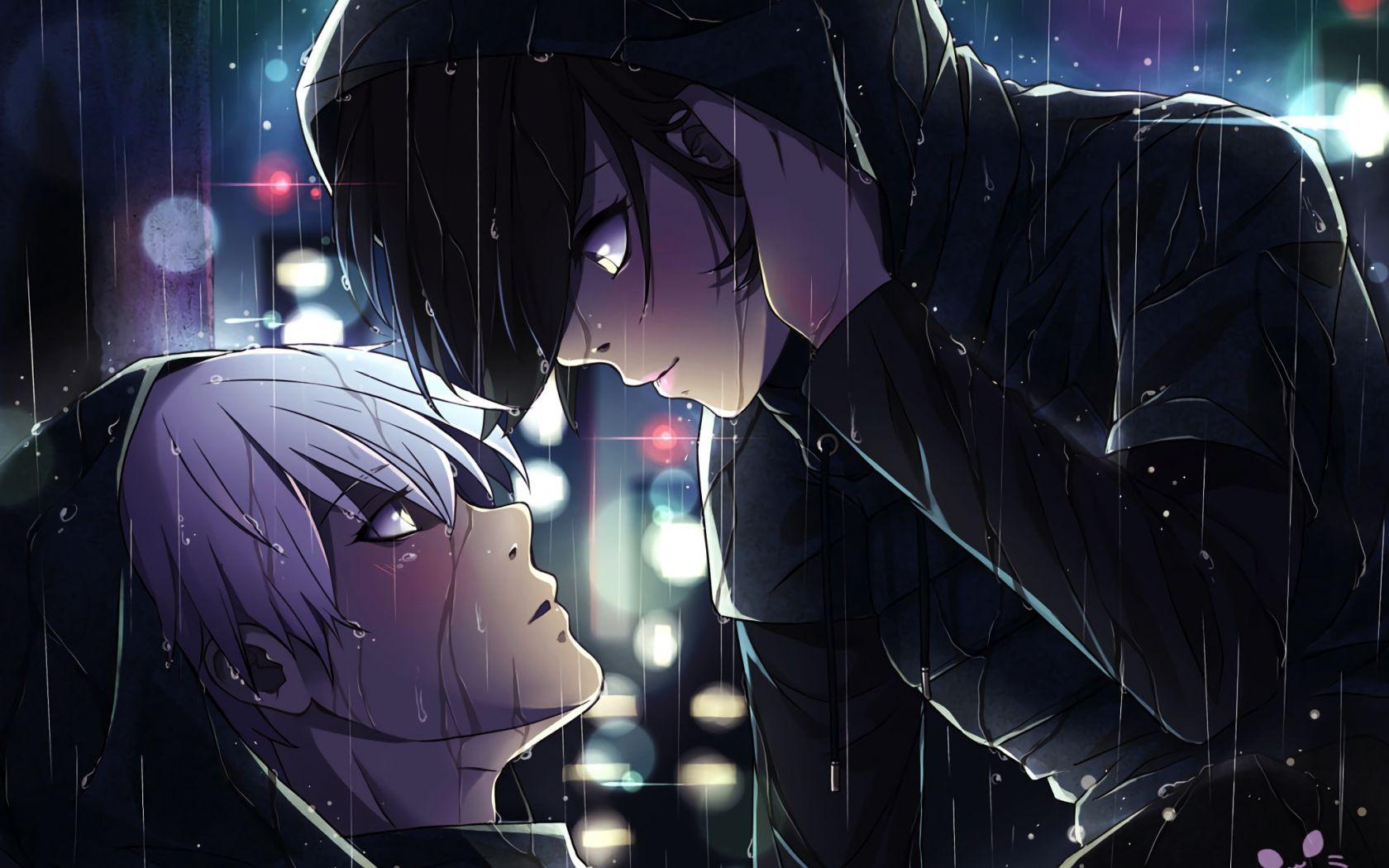 1680x1050 Desktop Wallpaper Ken Kaneki, Touka Kirishima, Anime, Tokyo Ghoul, Rain, HD Image, Picture, Background, 11a70d