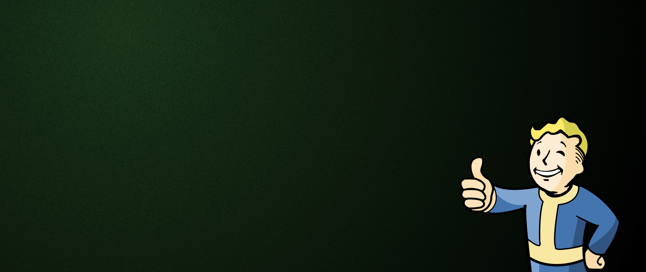 2560x1080 Fallout 4 Vault Boy Wallpaper