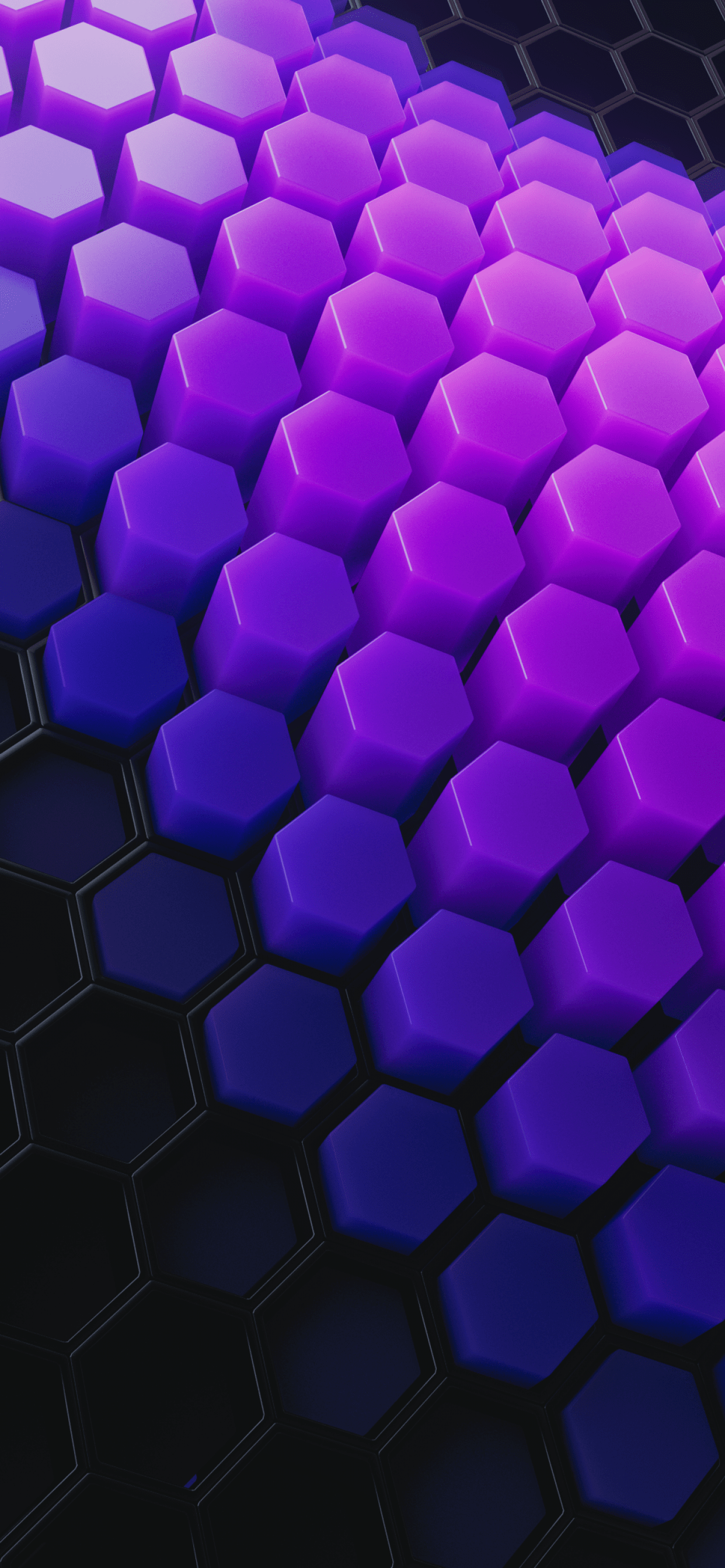 1242x2688 Hexagons Wallpaper 4K, Patterns, Violet background, Violet blocks, Abstract