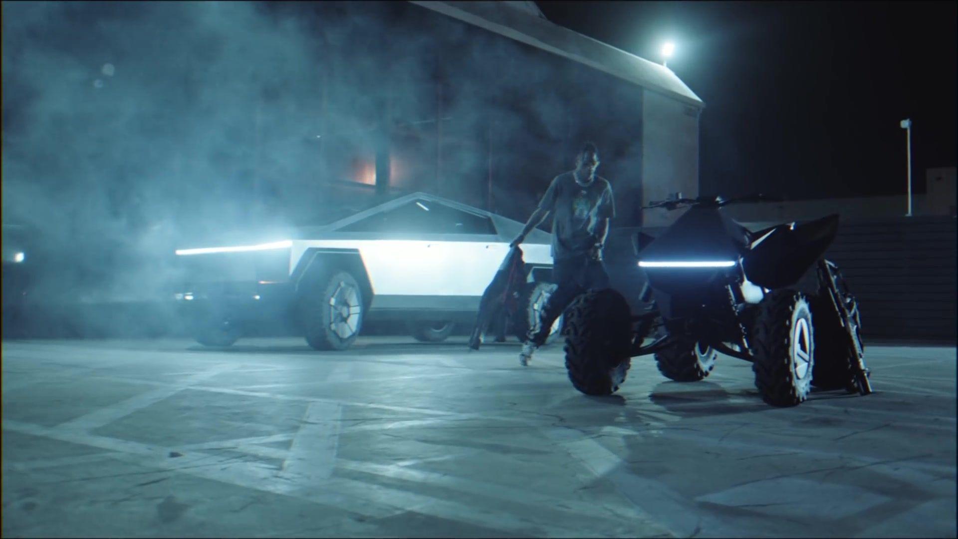 1920x1080 Tesla Cybertruck Car In Gang Gang By Jackboys: Sheck Wes, Don Toliver, Luxury Tax 50 & Cactus Jack (Travis Scott) (2019)