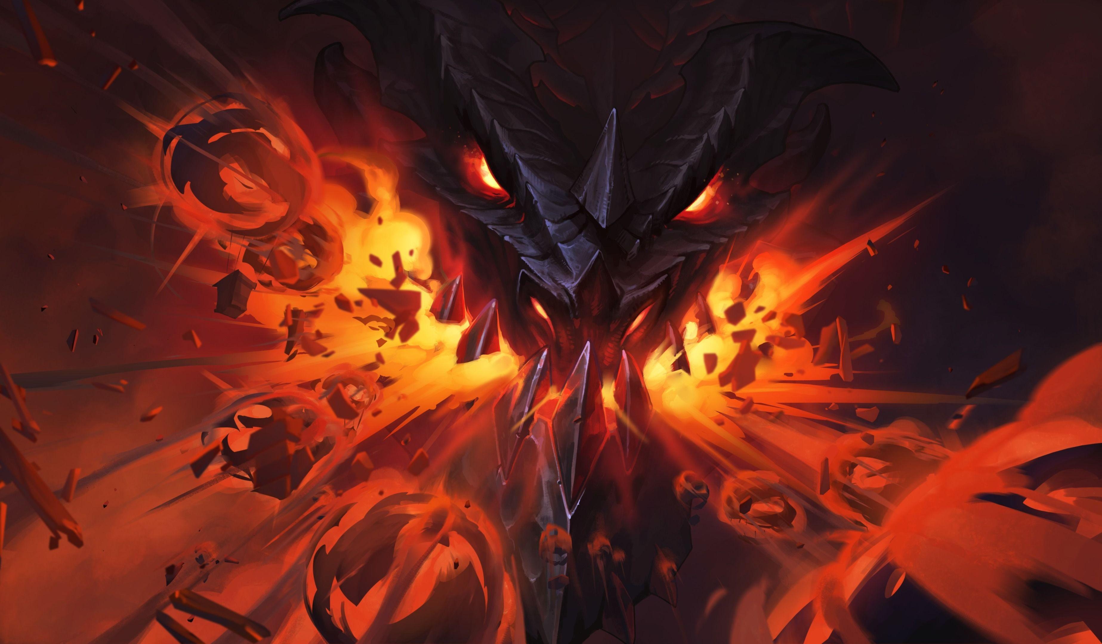 3694x2160 Hearthstone Erbe Der Drachen Dragon Flame, HD Games, 4k Wallpaper, Image, Background, Photo and Picture