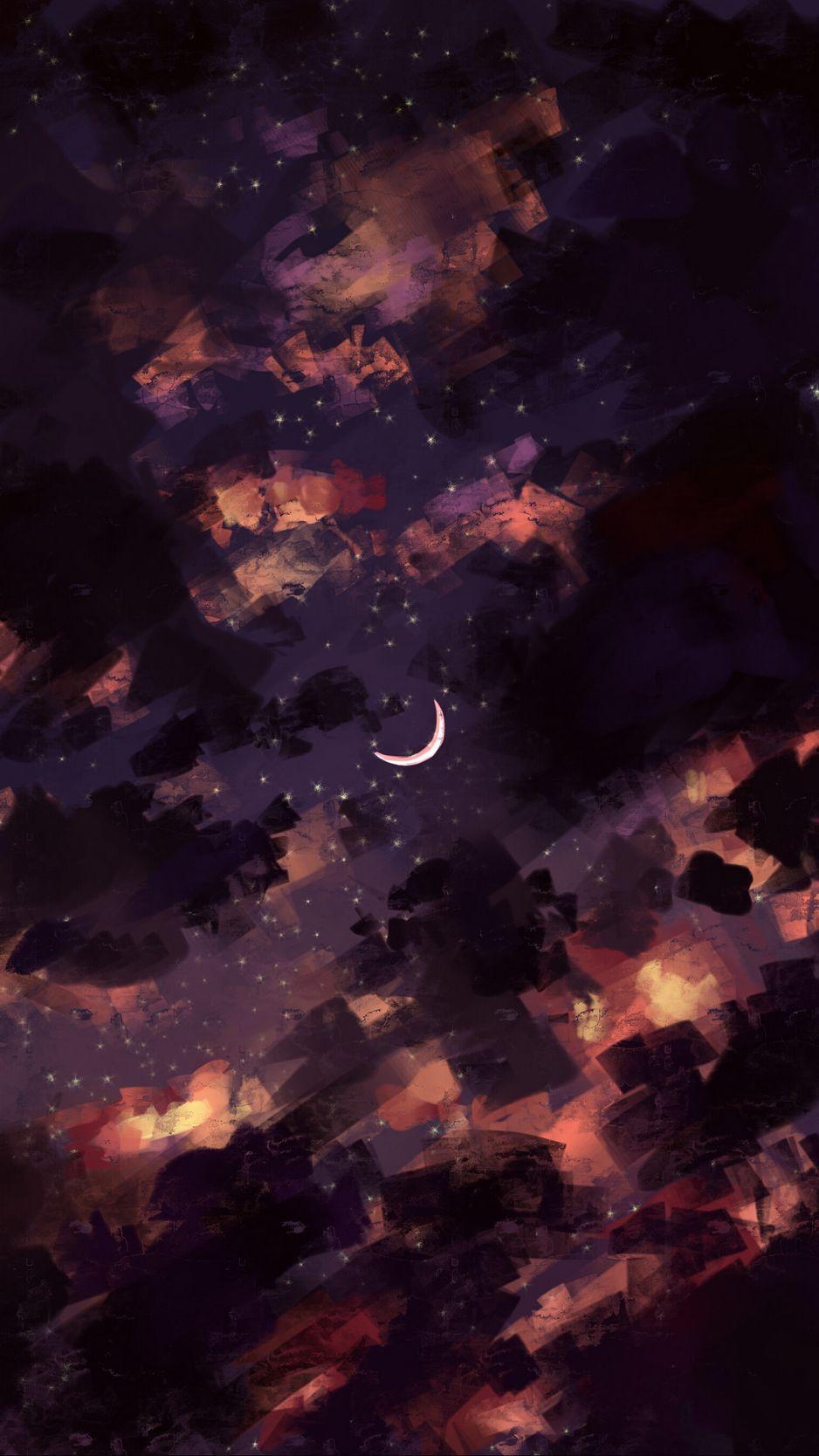 938x1668 Moon And Star Wallpaper
