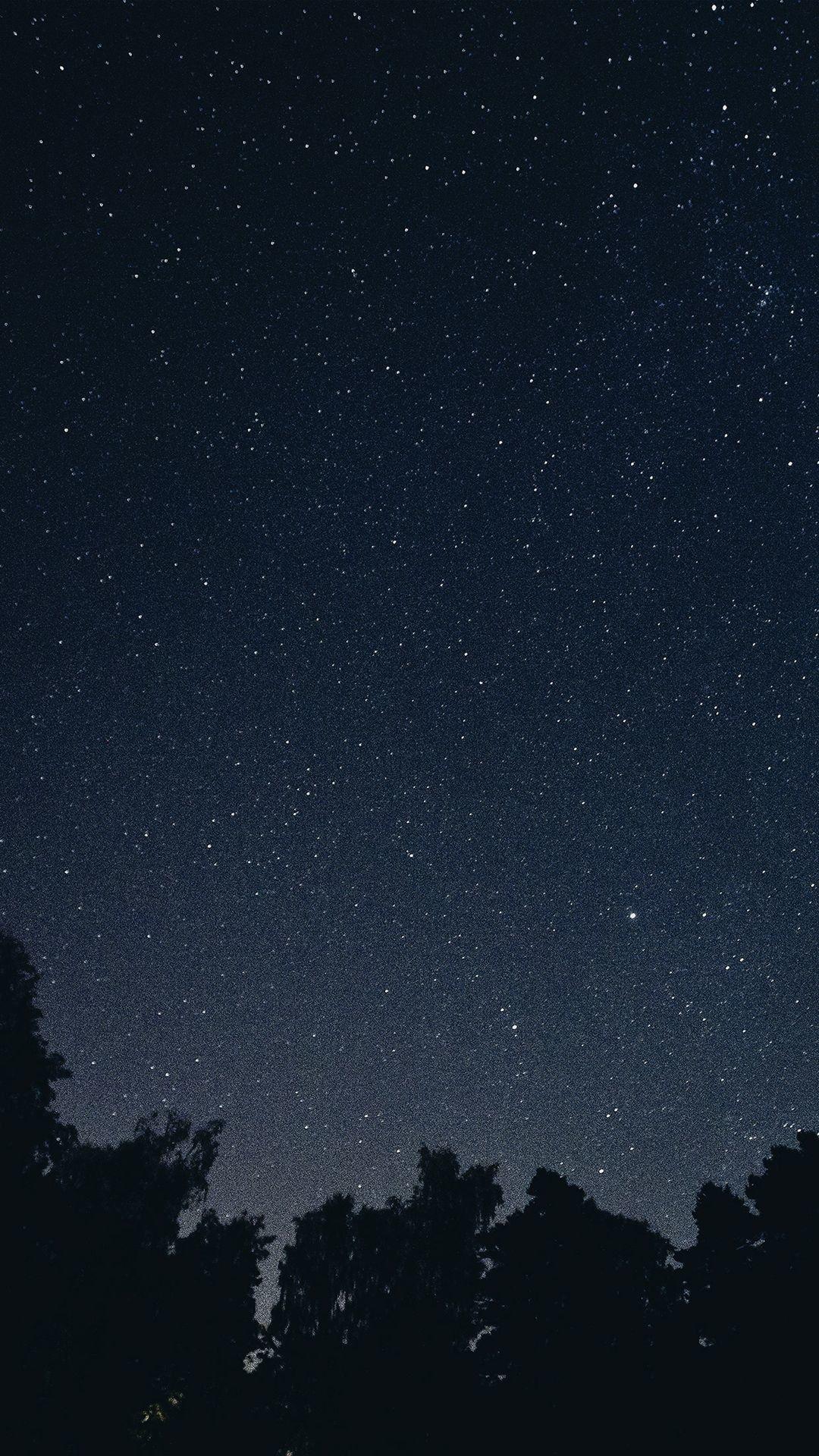1080x1920 Dark blue : Dark Moon And Stars Wallpaper