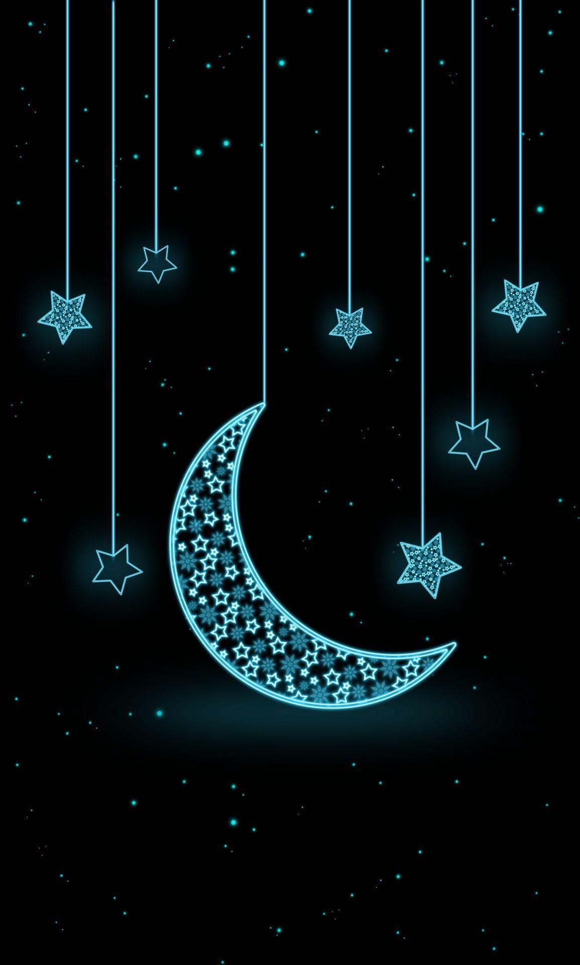 1155x1920 Moon and Stars Wallpaper
