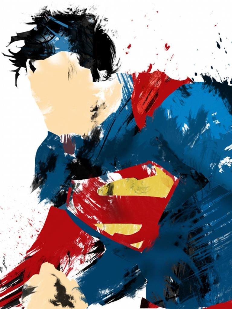 768x1024 Superman Digital Art iPad wallpaper
