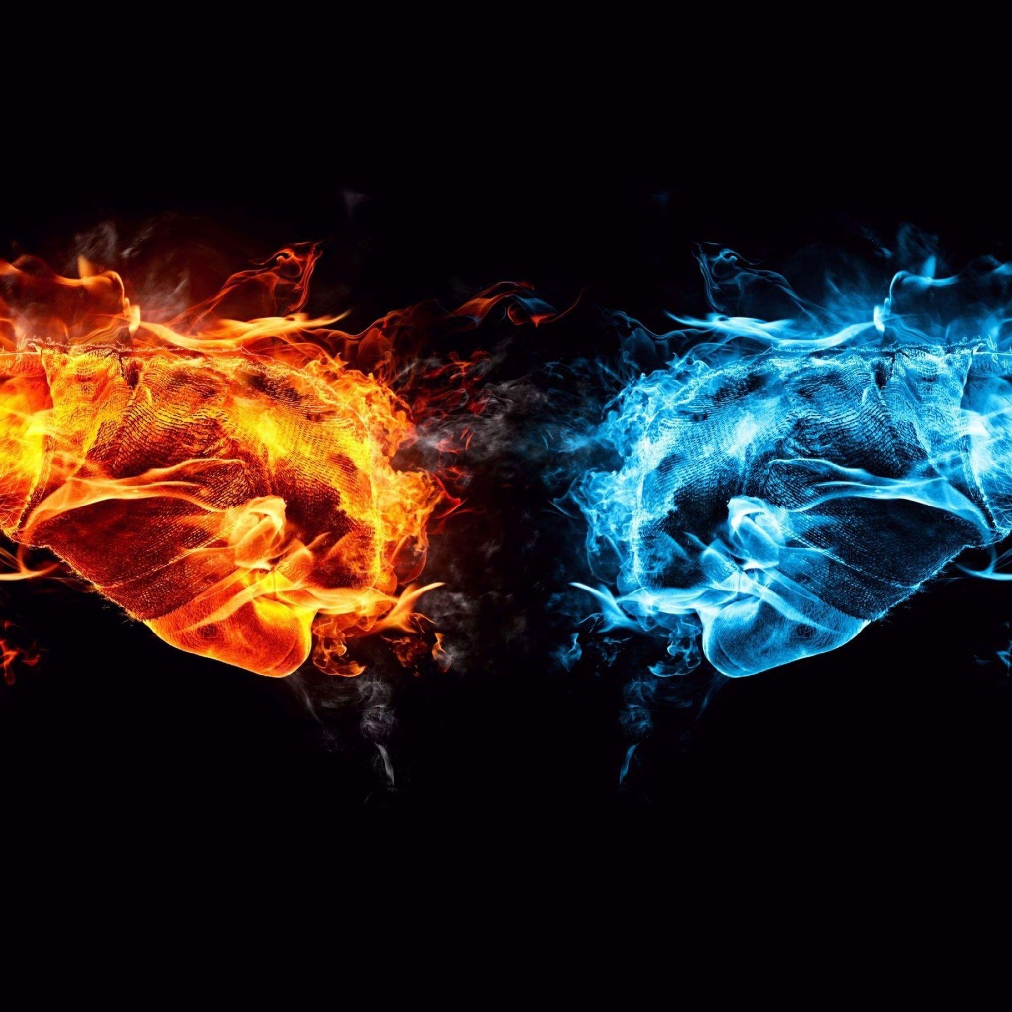 2048x2048 Fire Art iPad Wallpaper