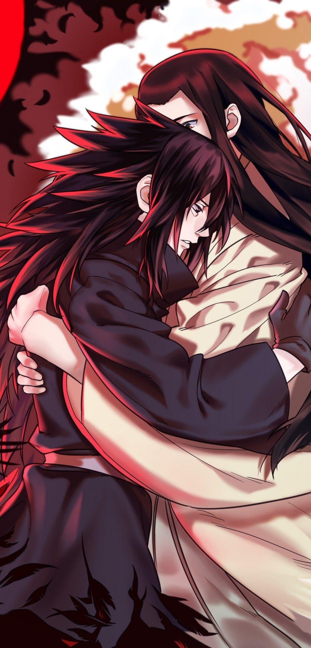1080x2248 Download 1080x2248 Uchiha Madara, Senju Hashirama, Hugging, Naruto Wallpaper for Xiaomi Mi 8 Pro