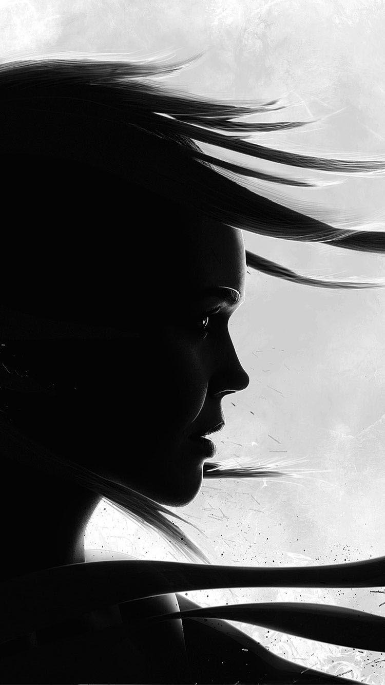 750x1334 Black Wallpaper HD Girly