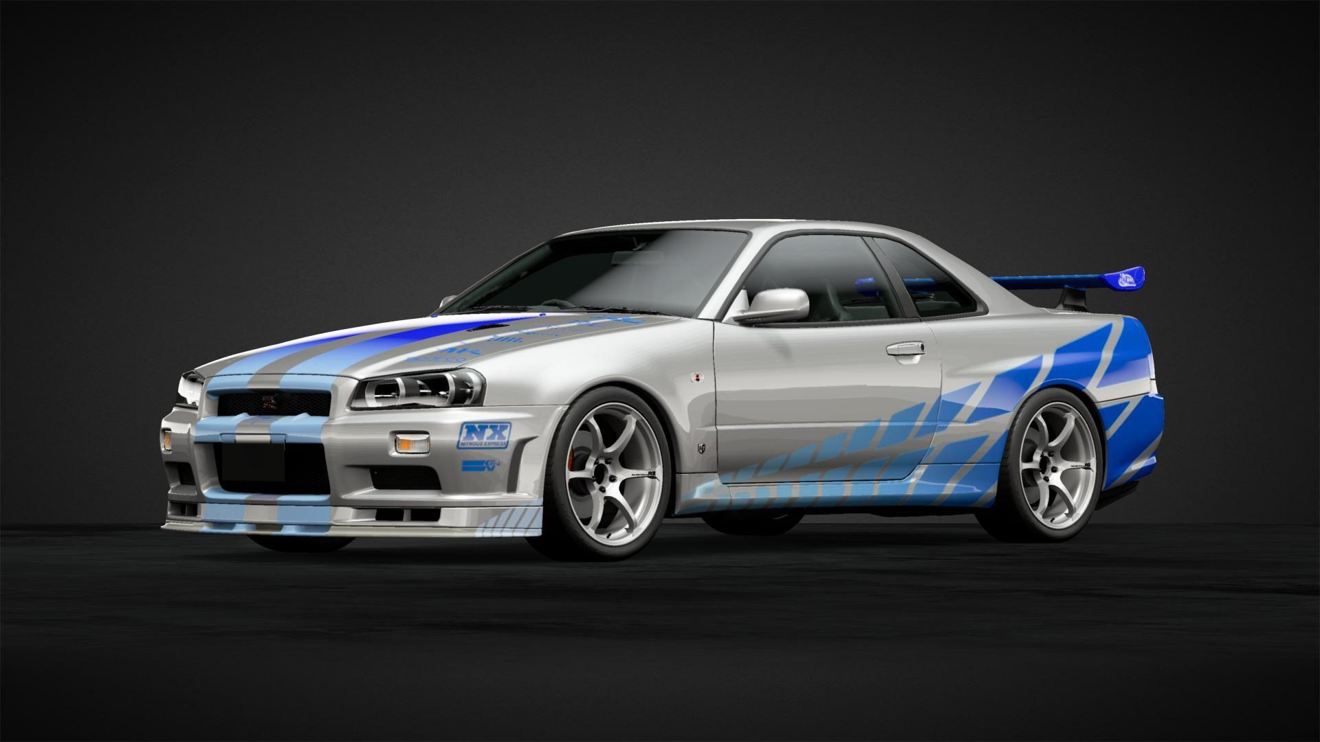 1920x1080 Paul Walker R34 Skyline Replica Livery by VanHizzle. Community. Gran Turismo Sport