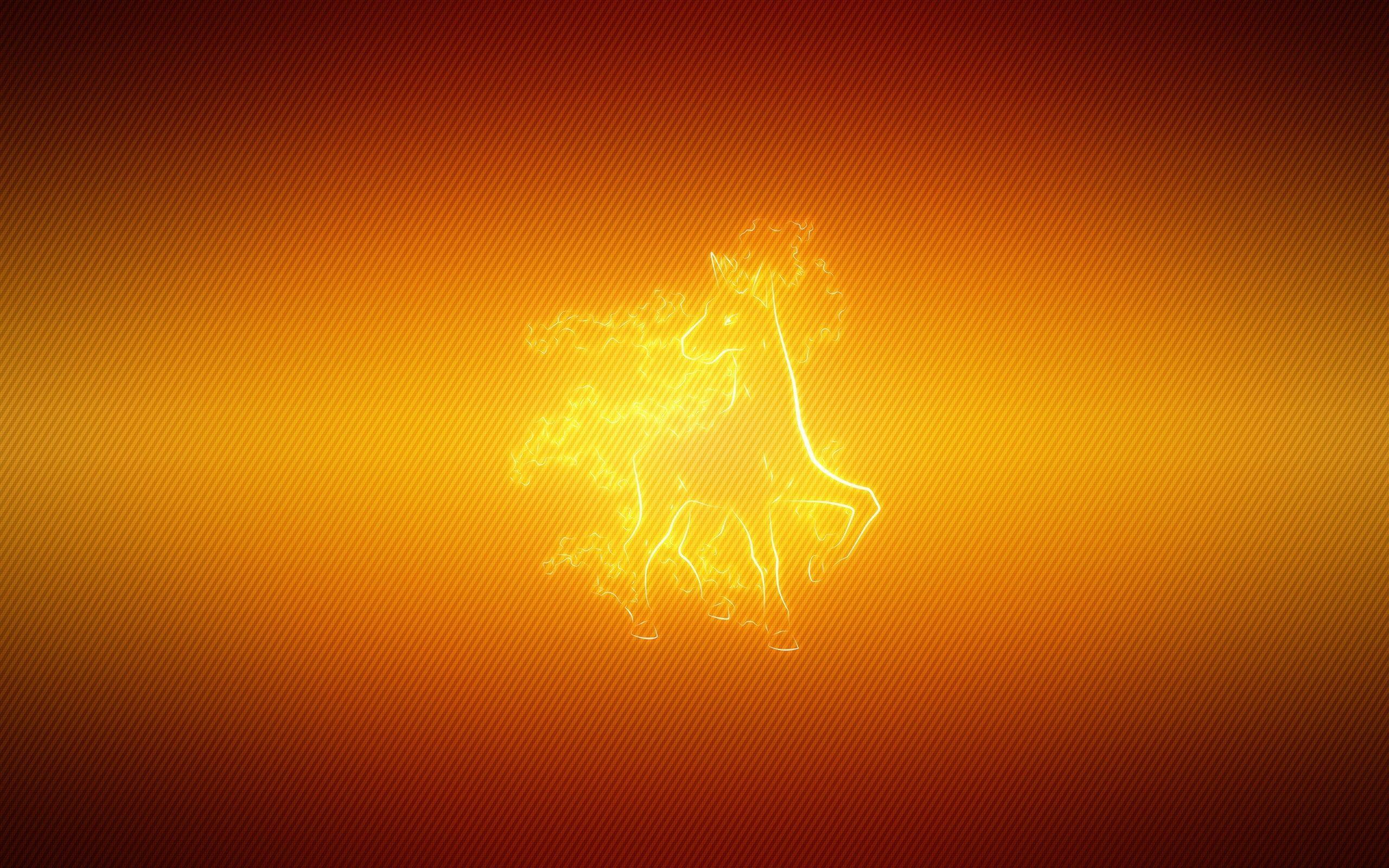 2560x1600 Unicorn wallpaper, Fractalius, yellow background. Unicorn wallpaper, Yellow background, Wallpaper