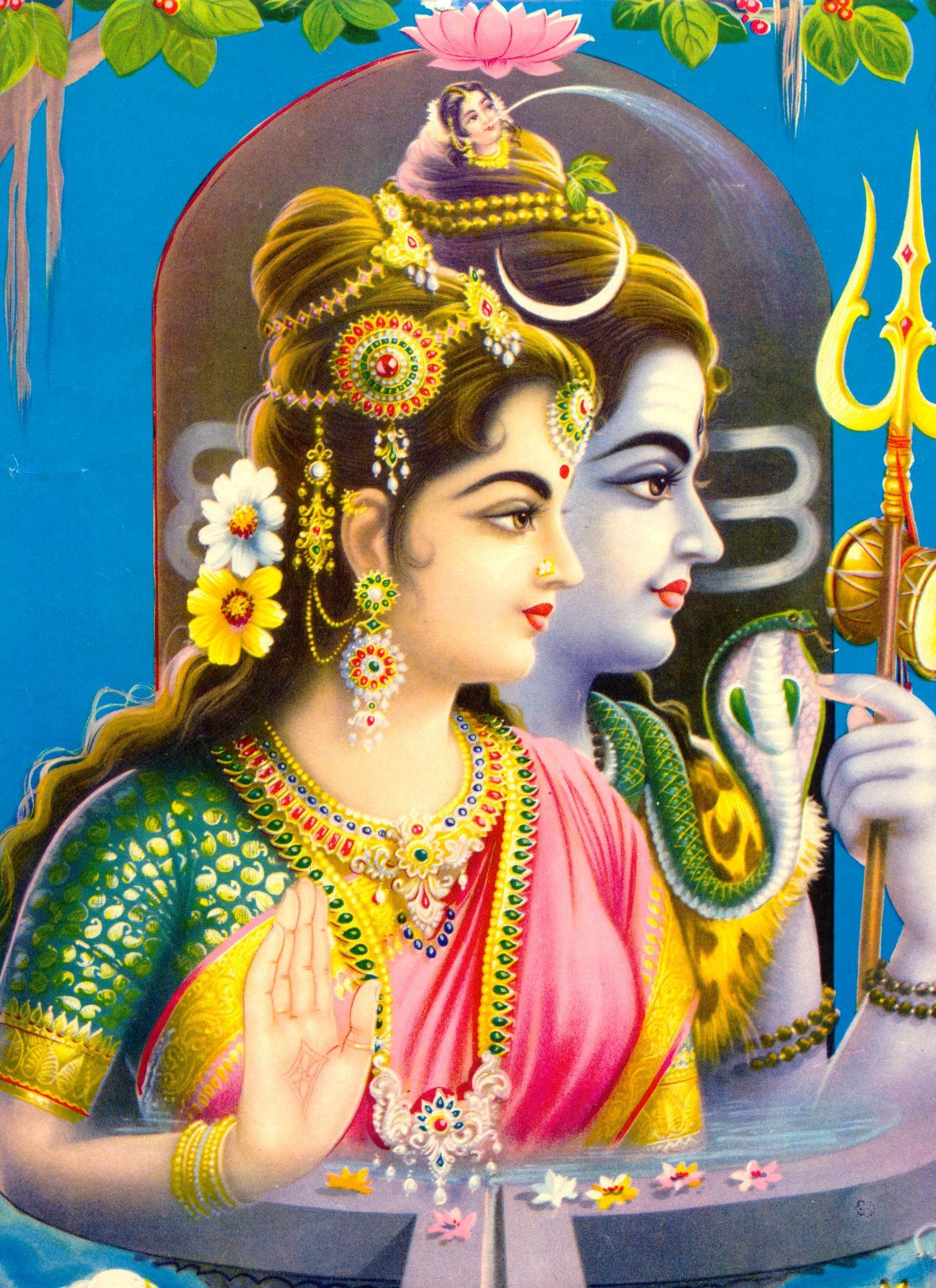 1694x2332 God Shiva Parvati .