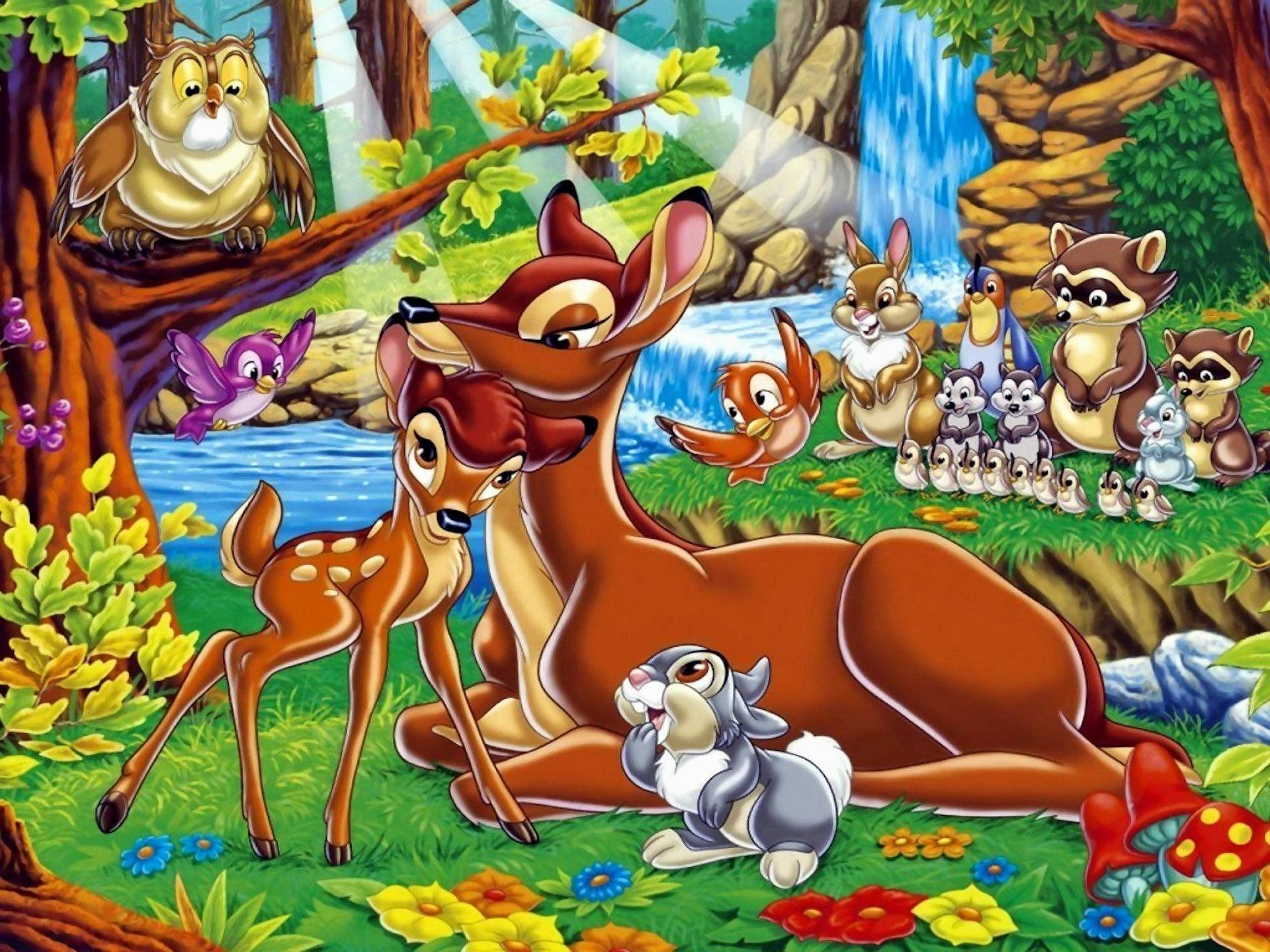 1920x1440 Cartoon Desktop Disney HD Wallpaper Bambi Valentines