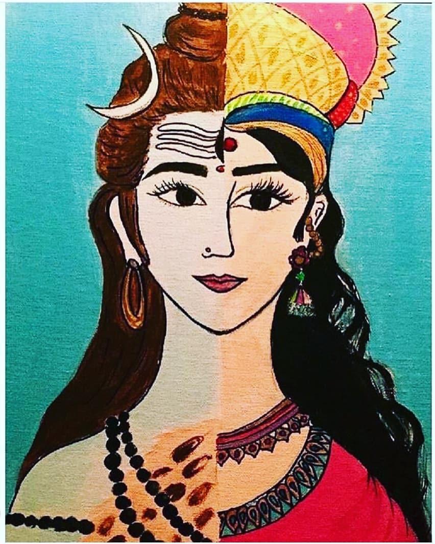 852x1065 Lord Shiva Parvati Wallpaper for Android