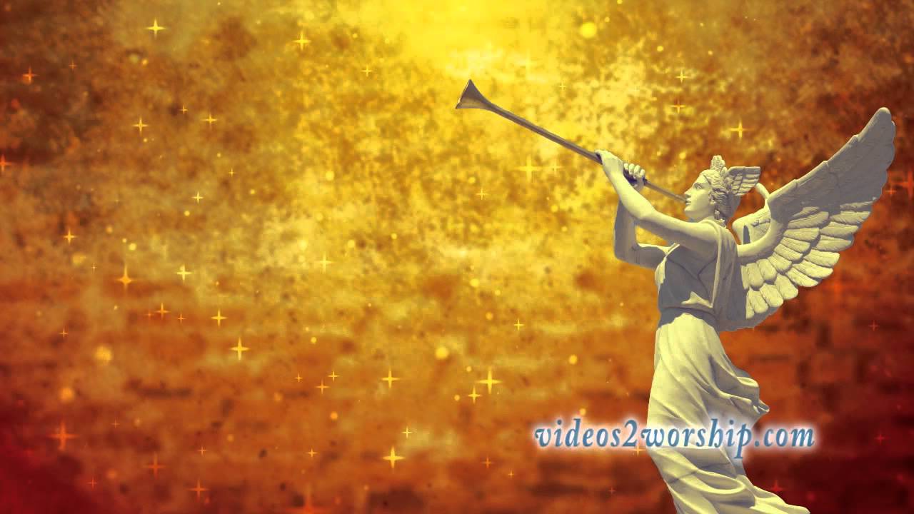 1280x720 Angel With Trumpet Christmas Motion Background