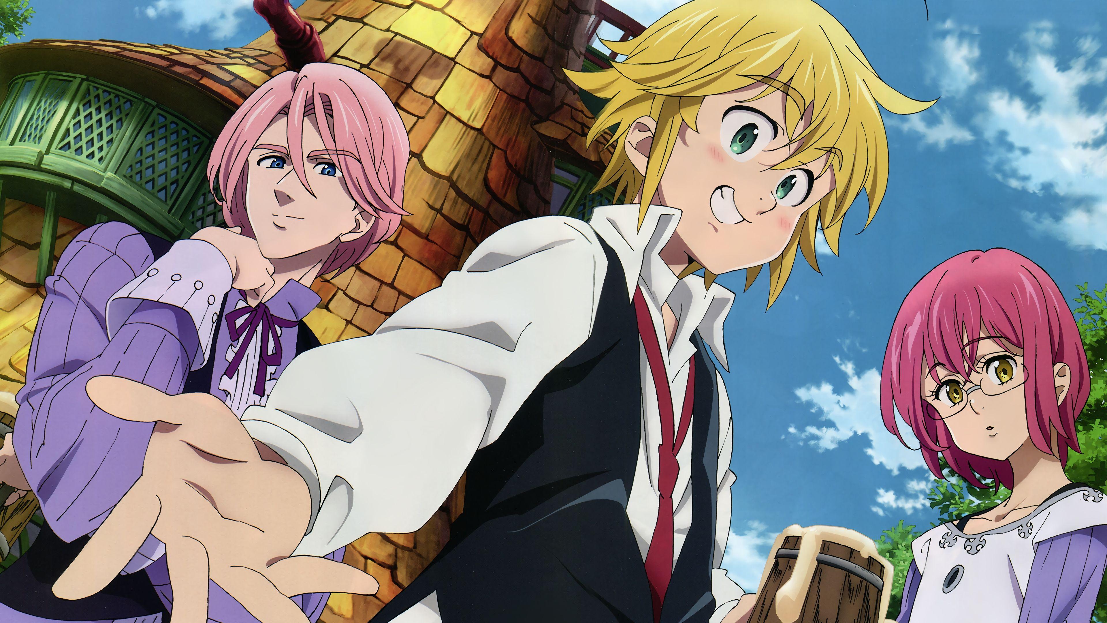3840x2160 Nanatsu no Taizai Meliodas Gilthunder Gowther 4K