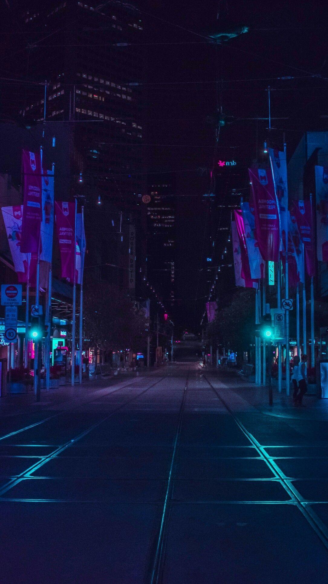1085x1929 Aesthetic Dark City Wallpaper