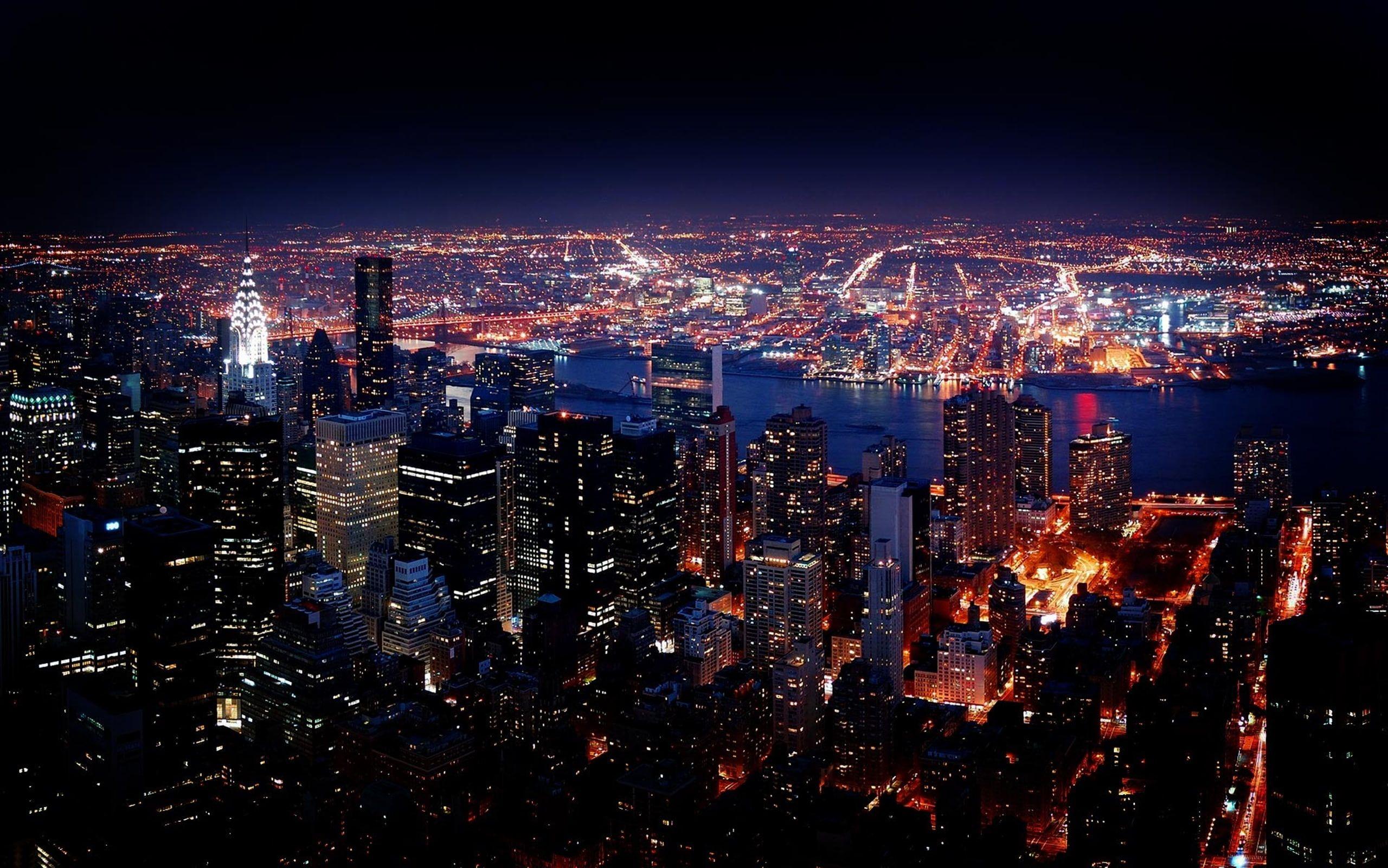 2560x1600 New York City Night View HD Wallpaper • Wallpaper For You HD Wallpaper For Desktop & Mobile