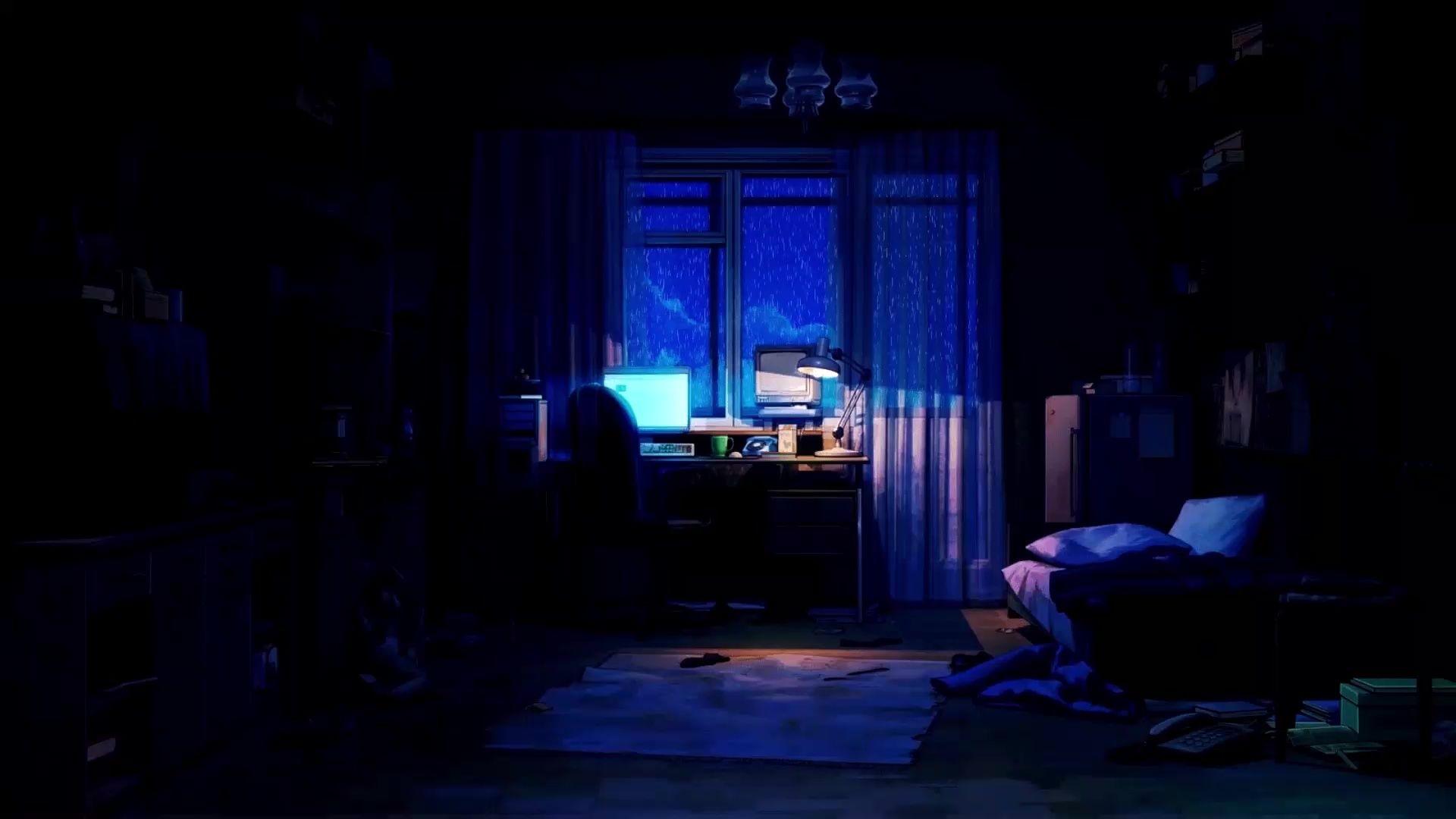 1920x1080 Computer Rain Pixel Live Wallpaper