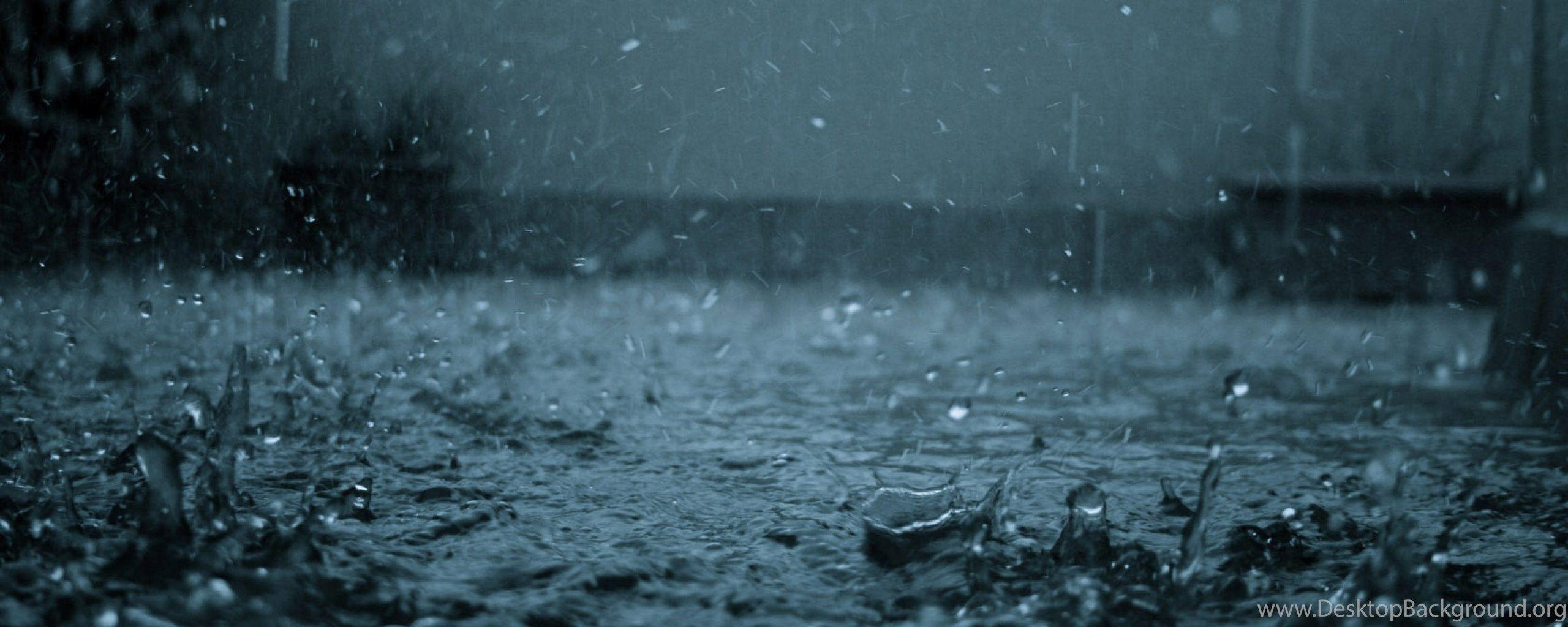 2560x1024 WIndows Background: Desktop Background Rain