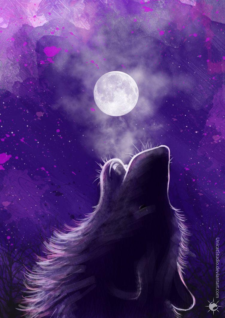 752x1063 Moon Spell. Wolf painting, Wolf wallpaper, Wolf howling