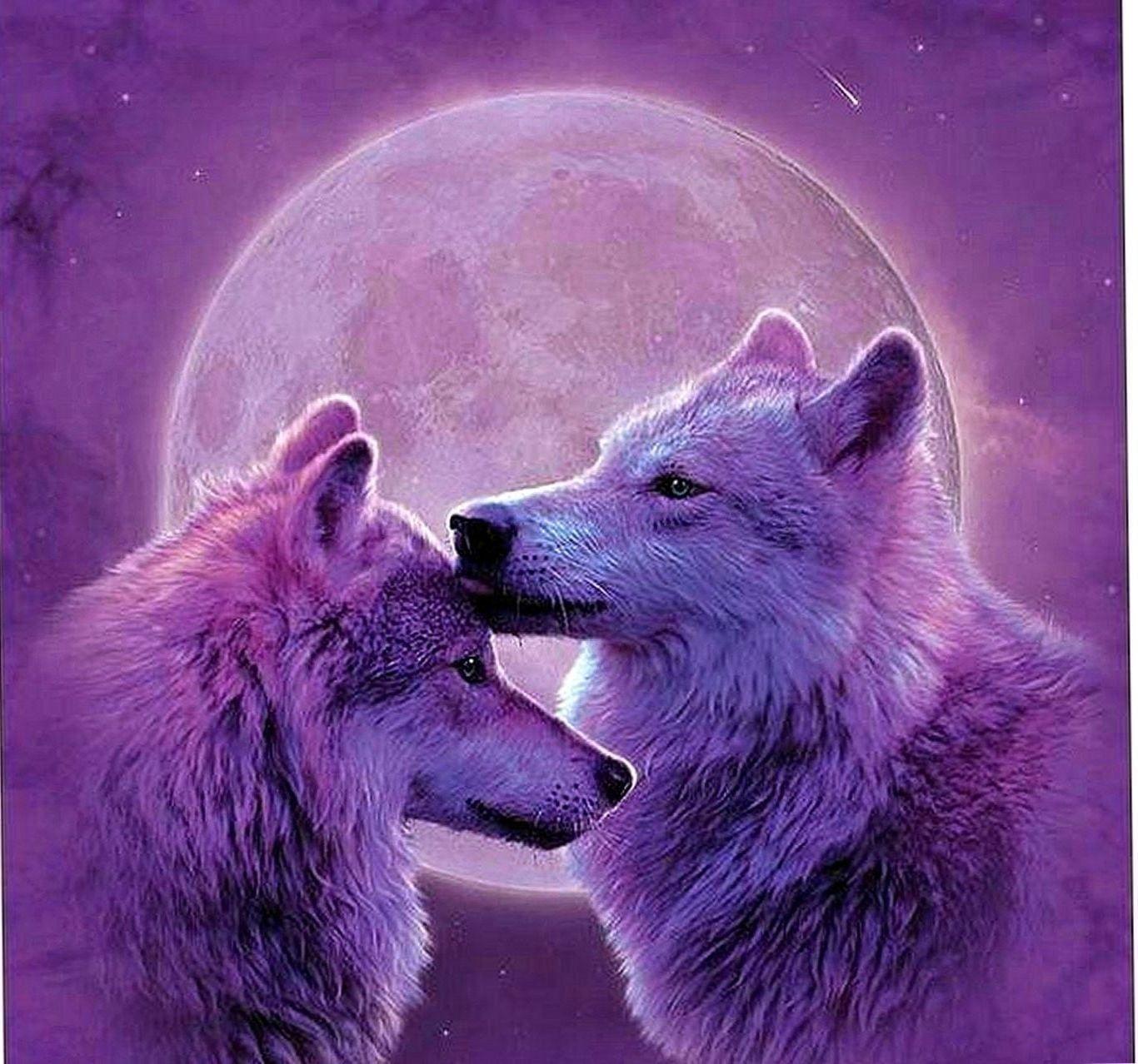 Purple Wolves Wallpapers - Top Free Purple Wolves Backgrounds ...