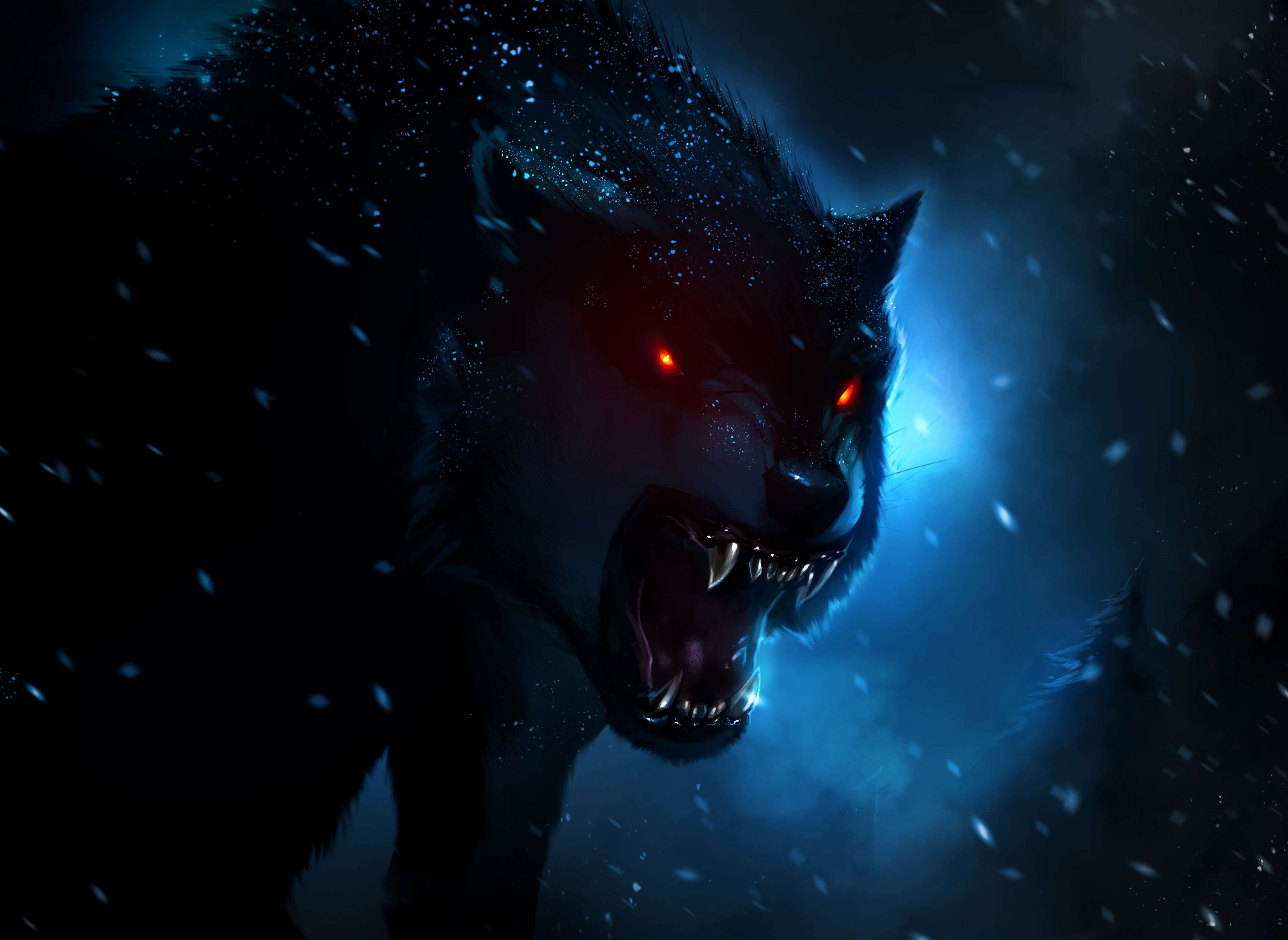 3488x2547 Angry Wolf Eyes Wallpaper HD