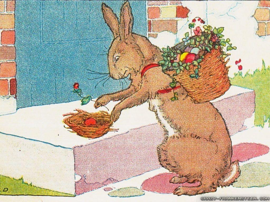 1024x768 Vintage Easter Desktop Wallpaper