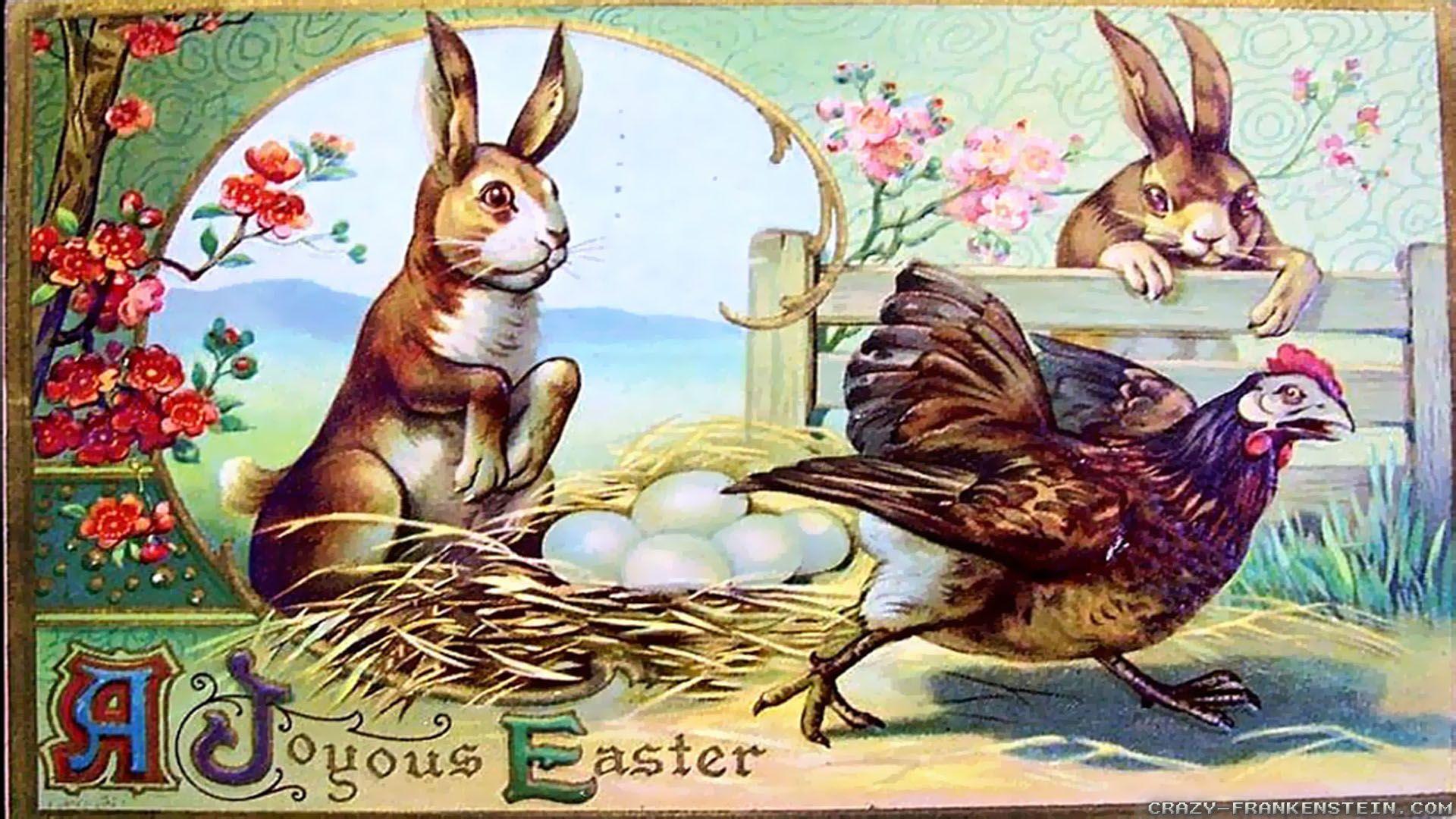 1920x1080 Vintage Easter Desktop Wallpaper